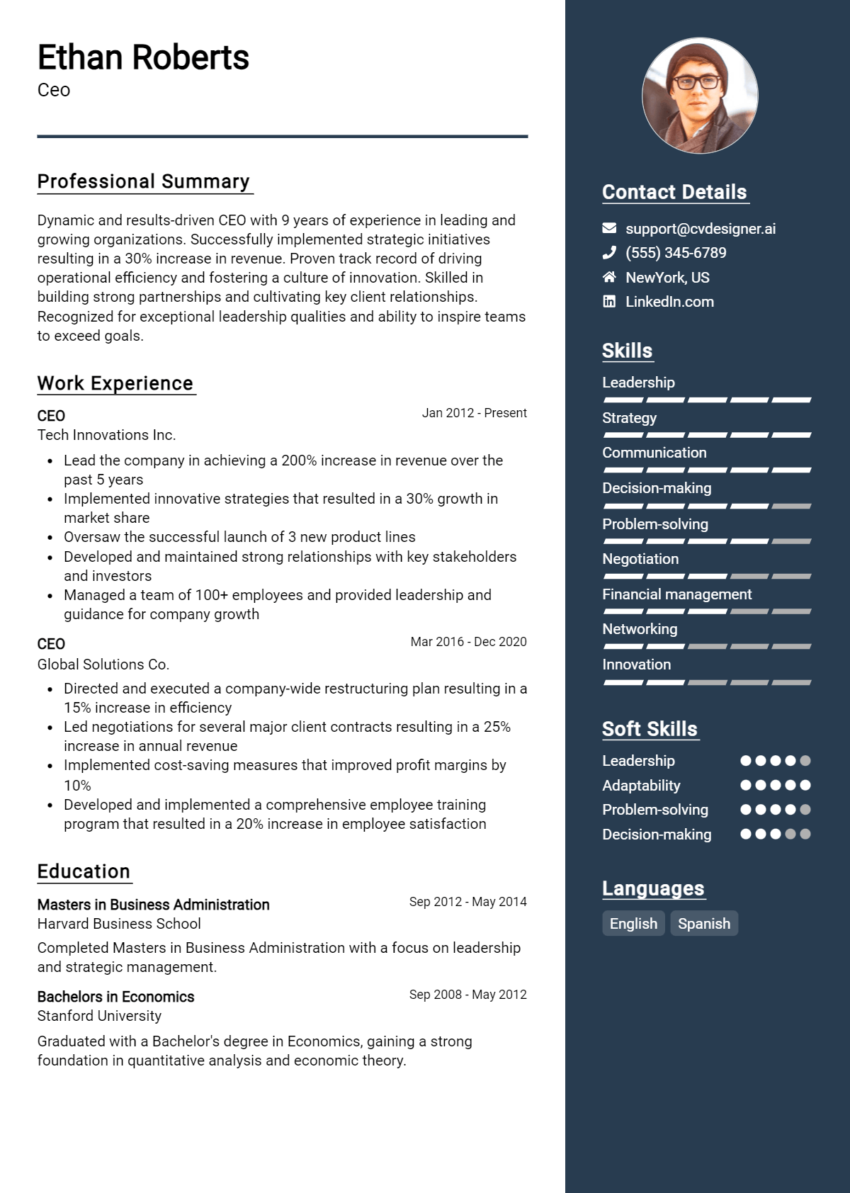 CEO Resume Example for 2026: Top Templates Preview