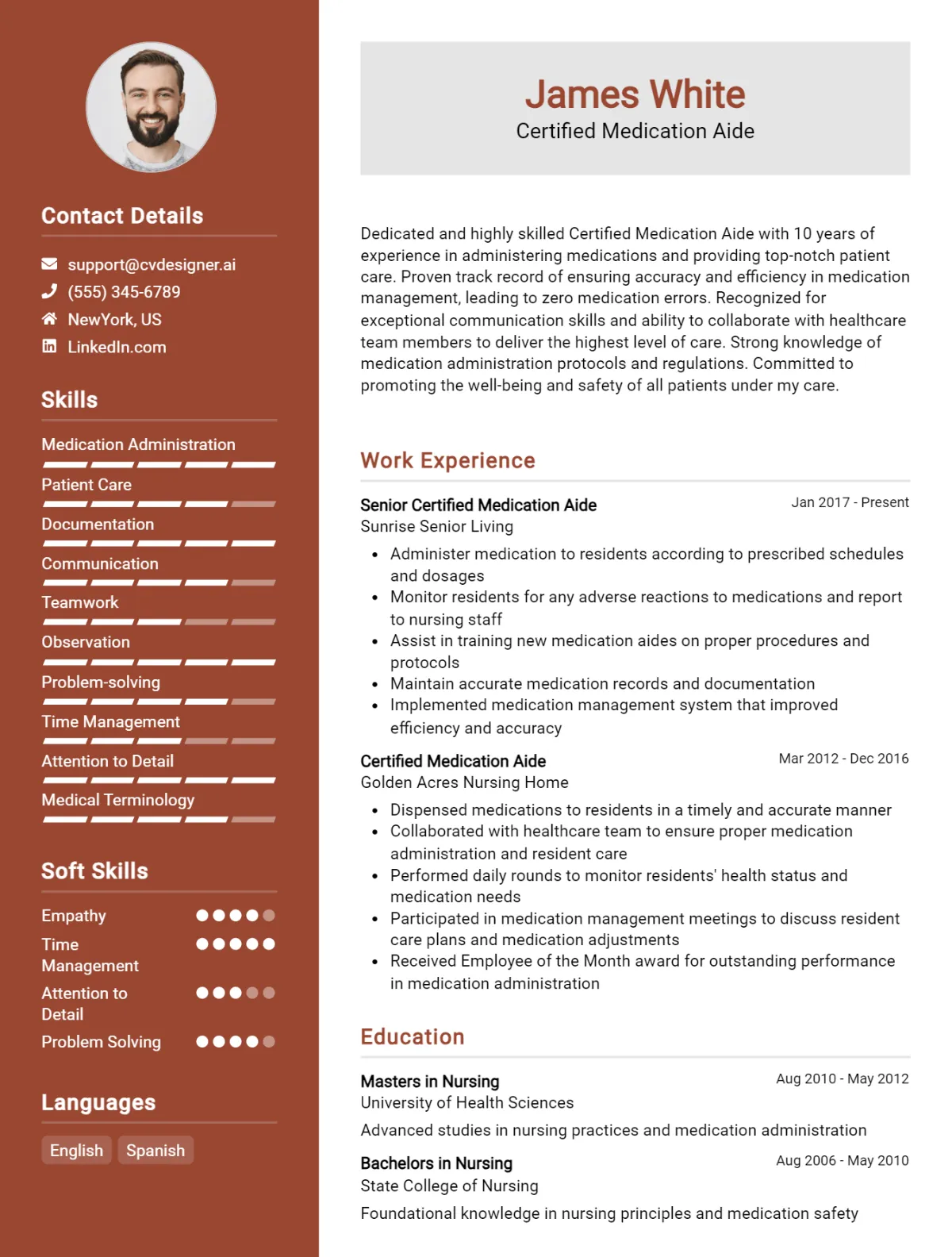 Certified Medication Aide CV Example For 2026: How to Craft a Winning CV Preview