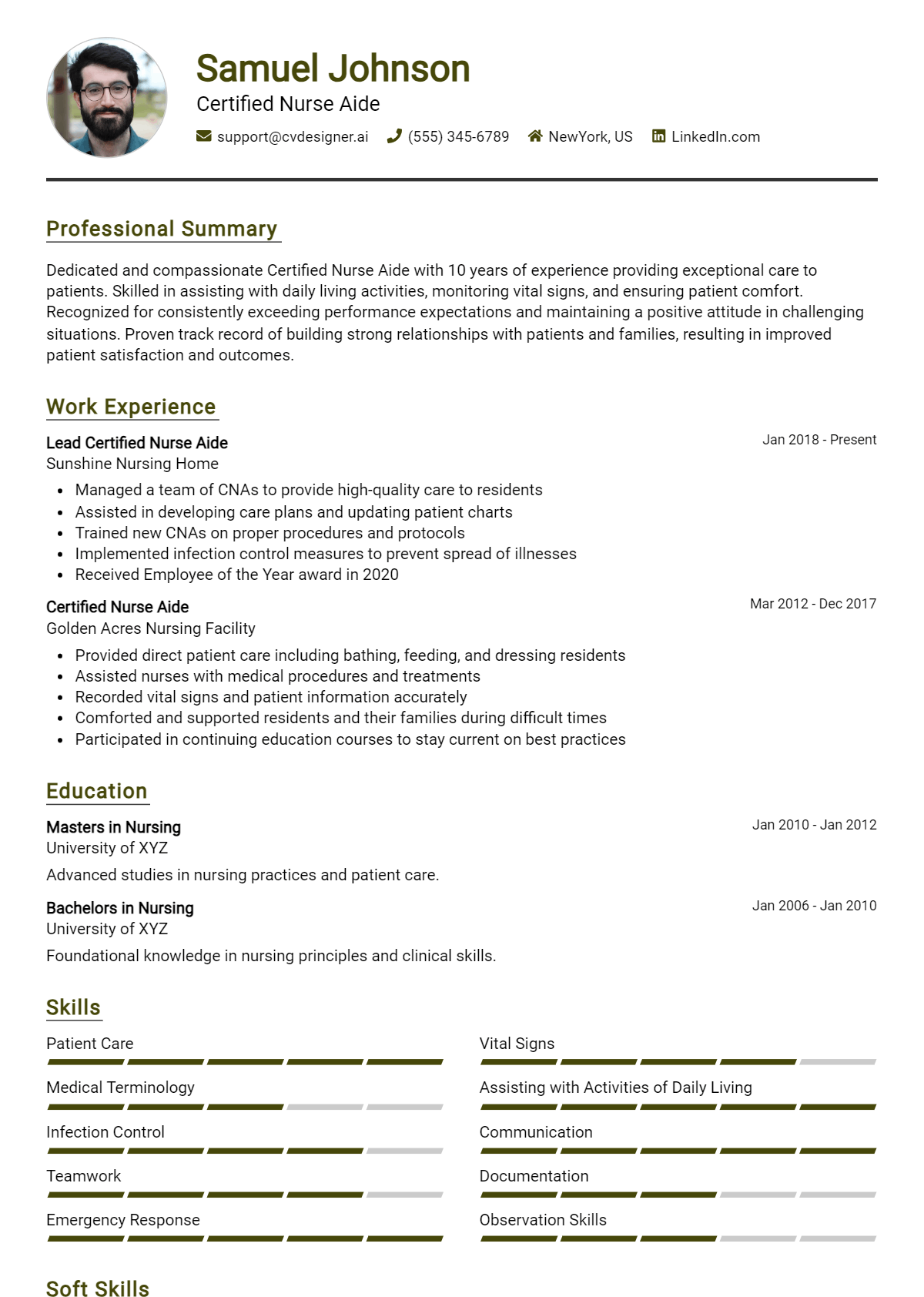 26 Certified Nurse Aide Resume Examples for 2026: Best Tips & Templates Preview
