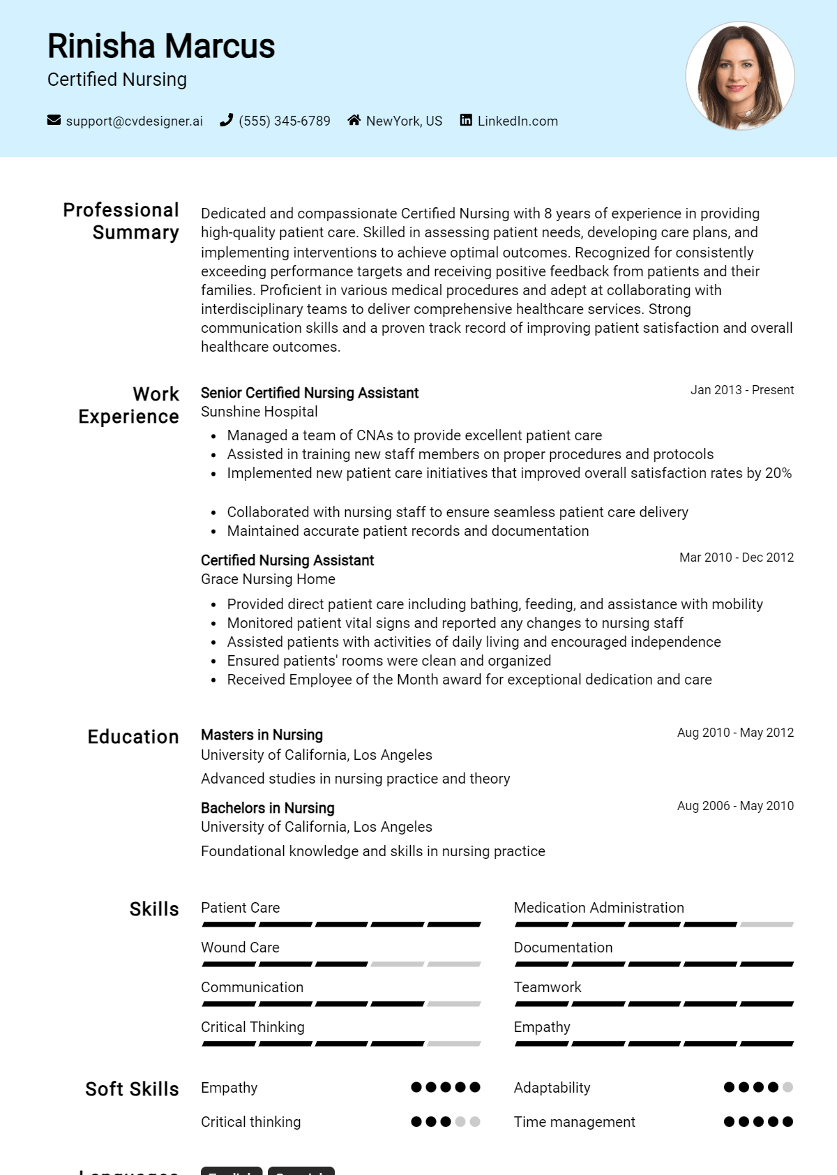 20 Certified Nursing CV Example for 2026: Best Writing Guide Preview