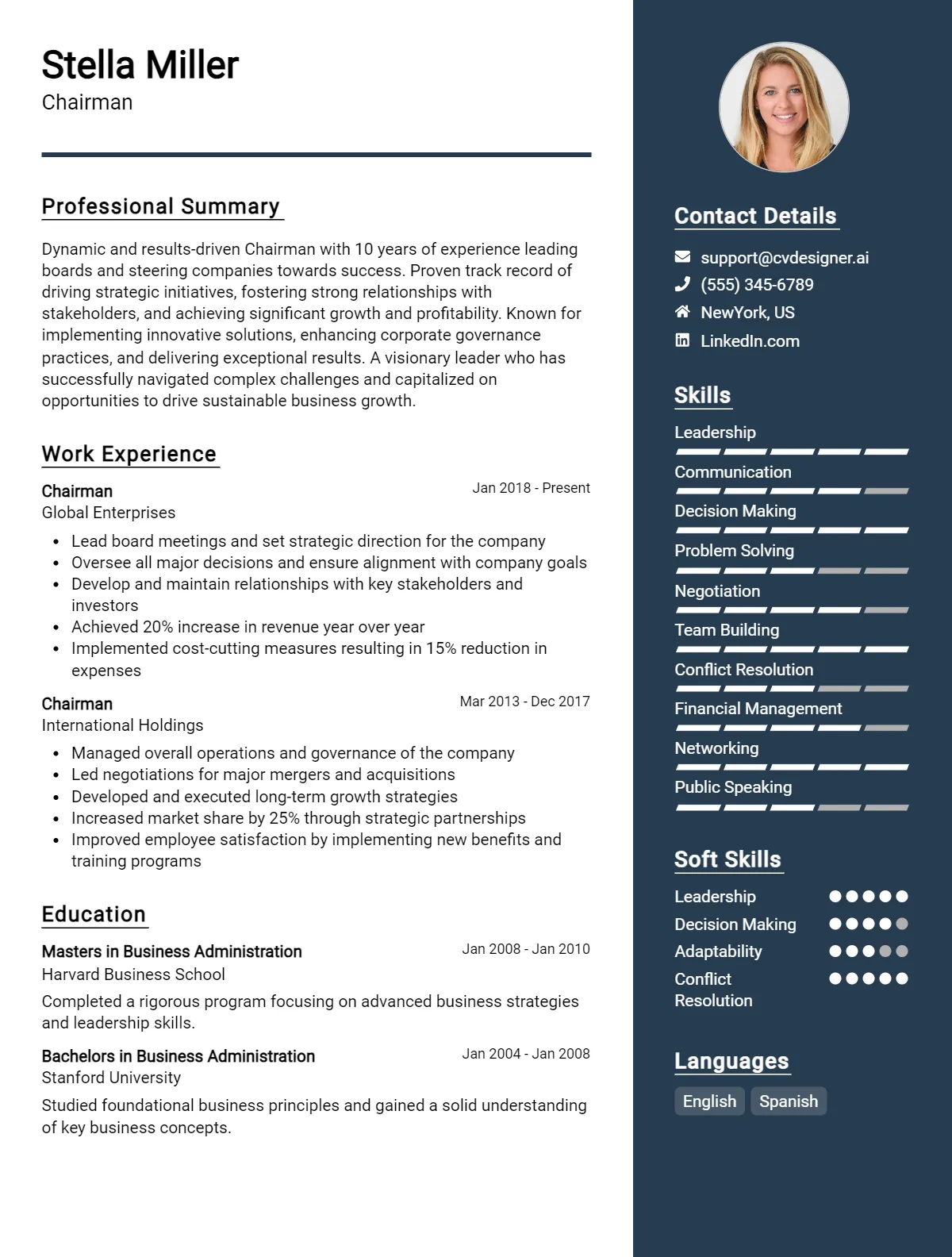 Chairman CV Example For 2026: Tips to Stand Out Preview