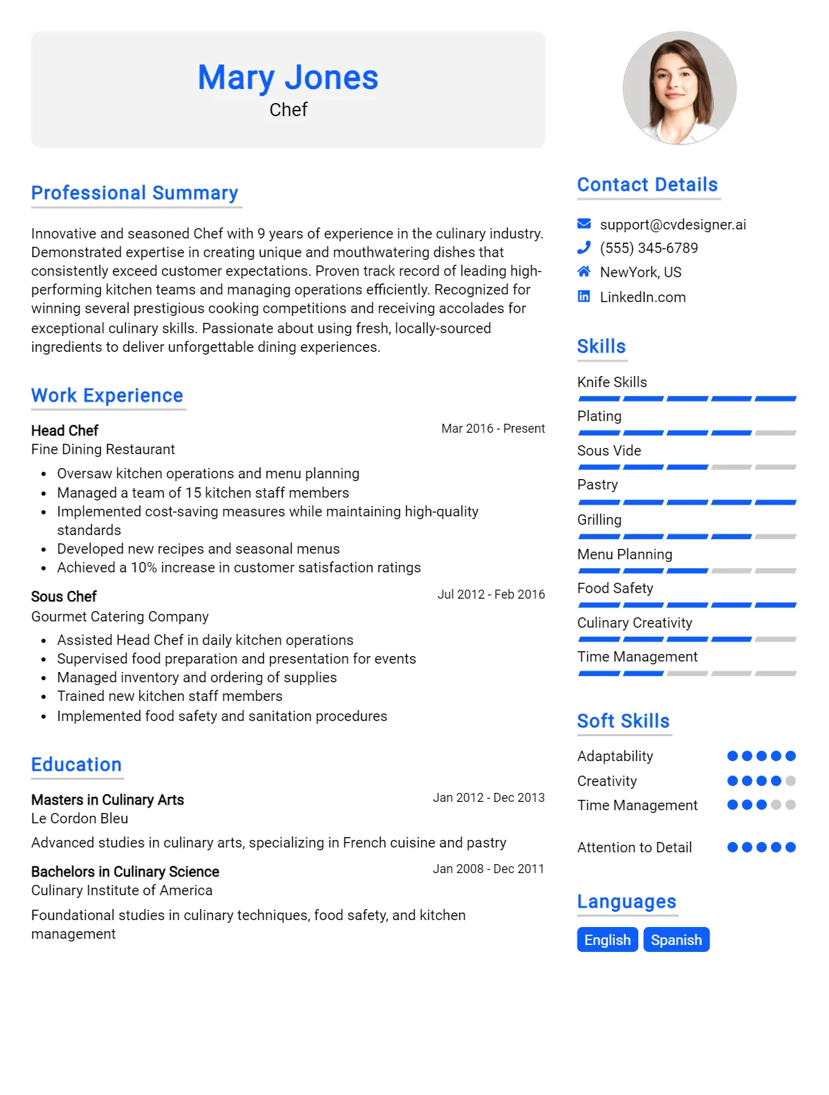 19 Chef CV Examples And Templates For 2026 Preview