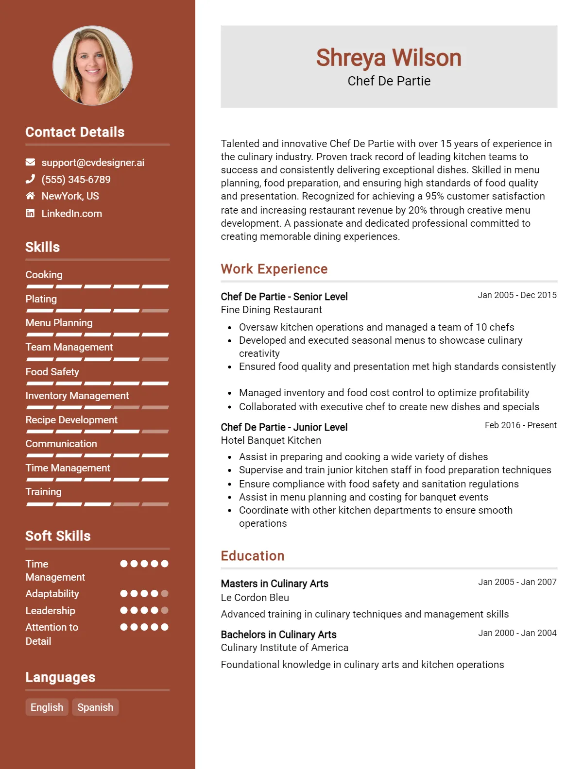 Chef De Partie CV Example For 2026: Top Tips & Samples Preview
