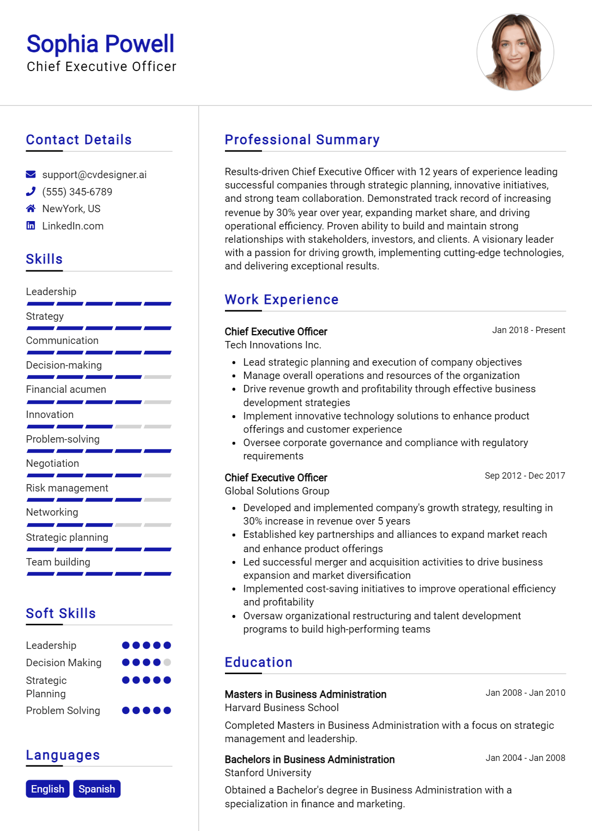 Chief Executive Officer Resume Example for 2026: Tips to Stand Out Preview