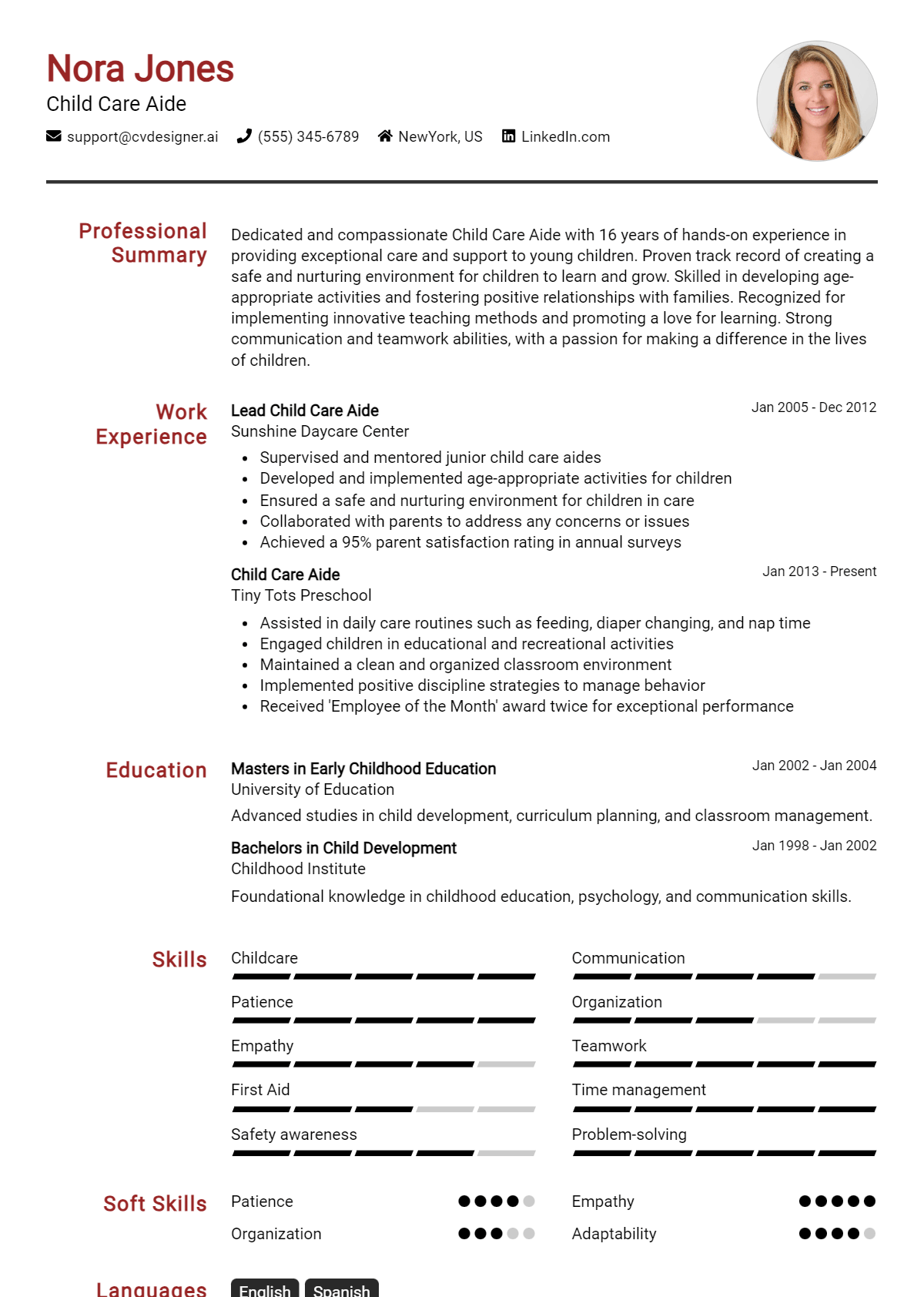 Child Care Aide Resume Example for 2026: Ultimate Guide Preview