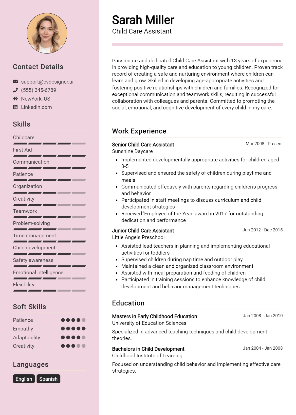 Child Care Assistant Resume Example for 2026: Expert Tips Preview
