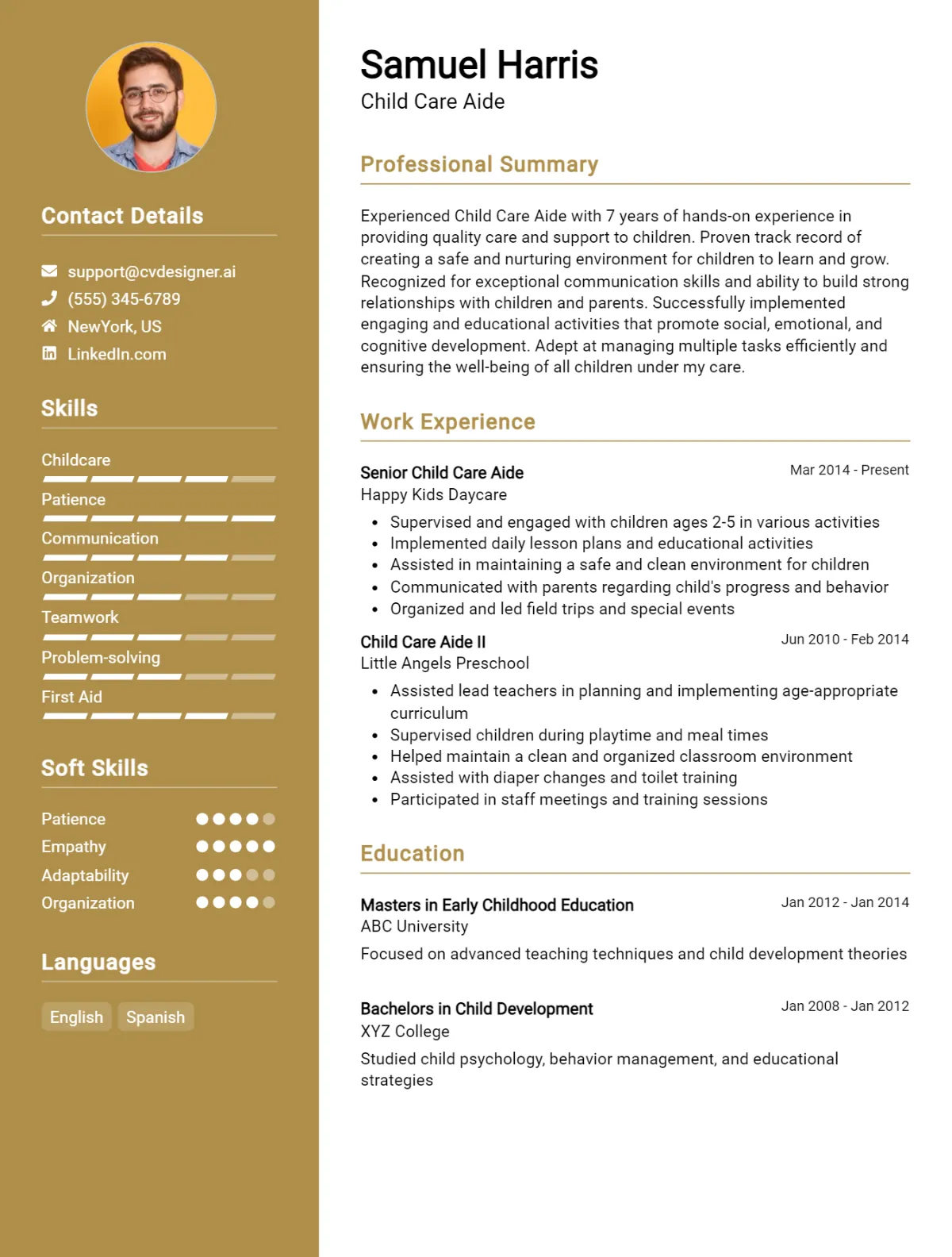 Child Care Aide CV Example For 2026: Top Tips & Samples Preview