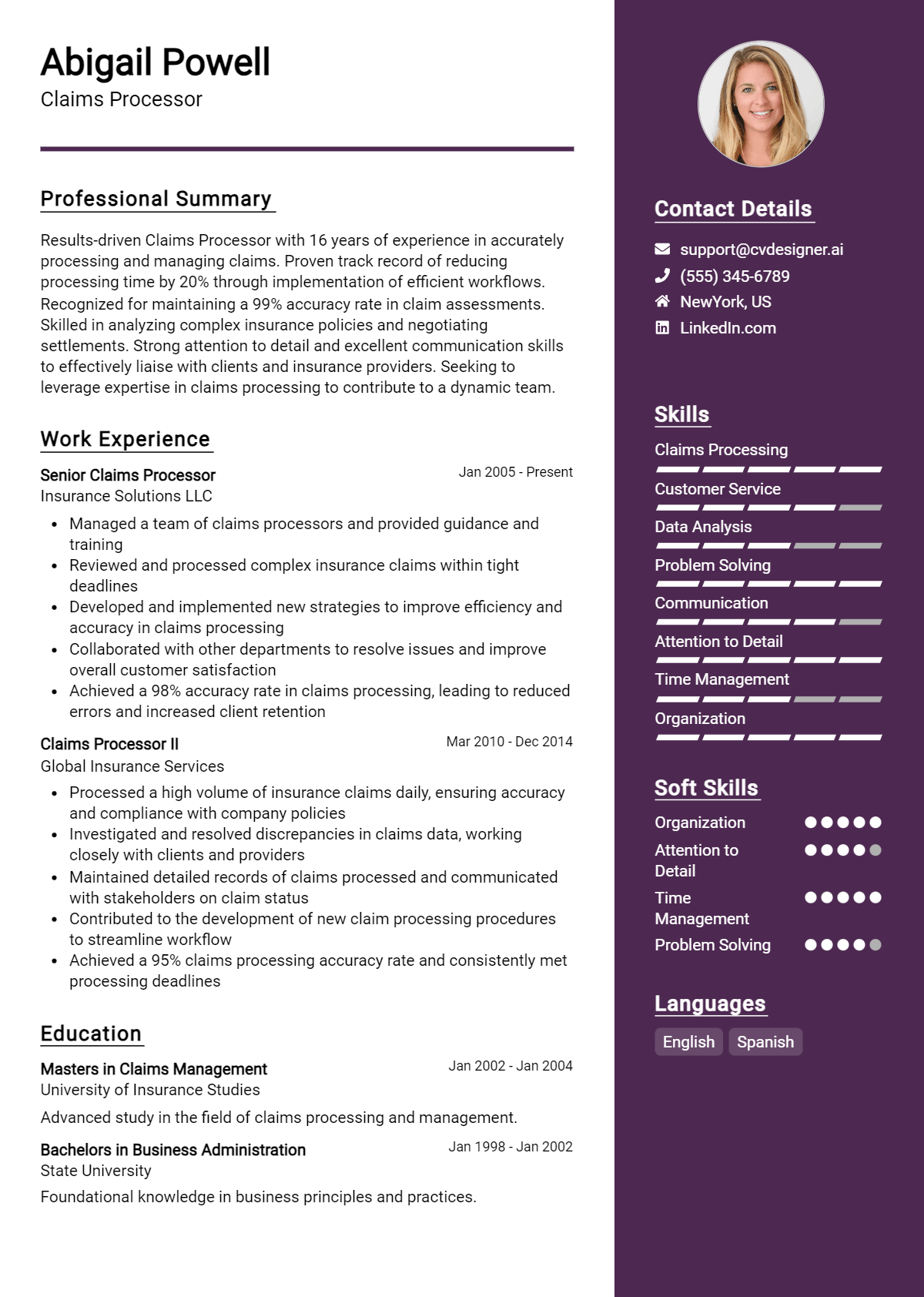 Claims Processor Resume Example for 2026: Proven Tips & Templates Preview