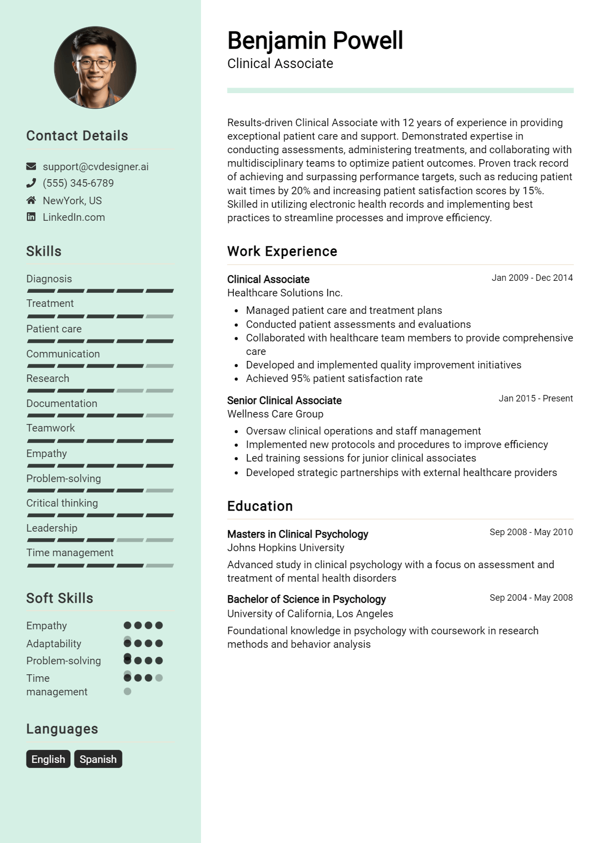 Clinical Associate Resume Example for 2026: Tips & Templates Preview