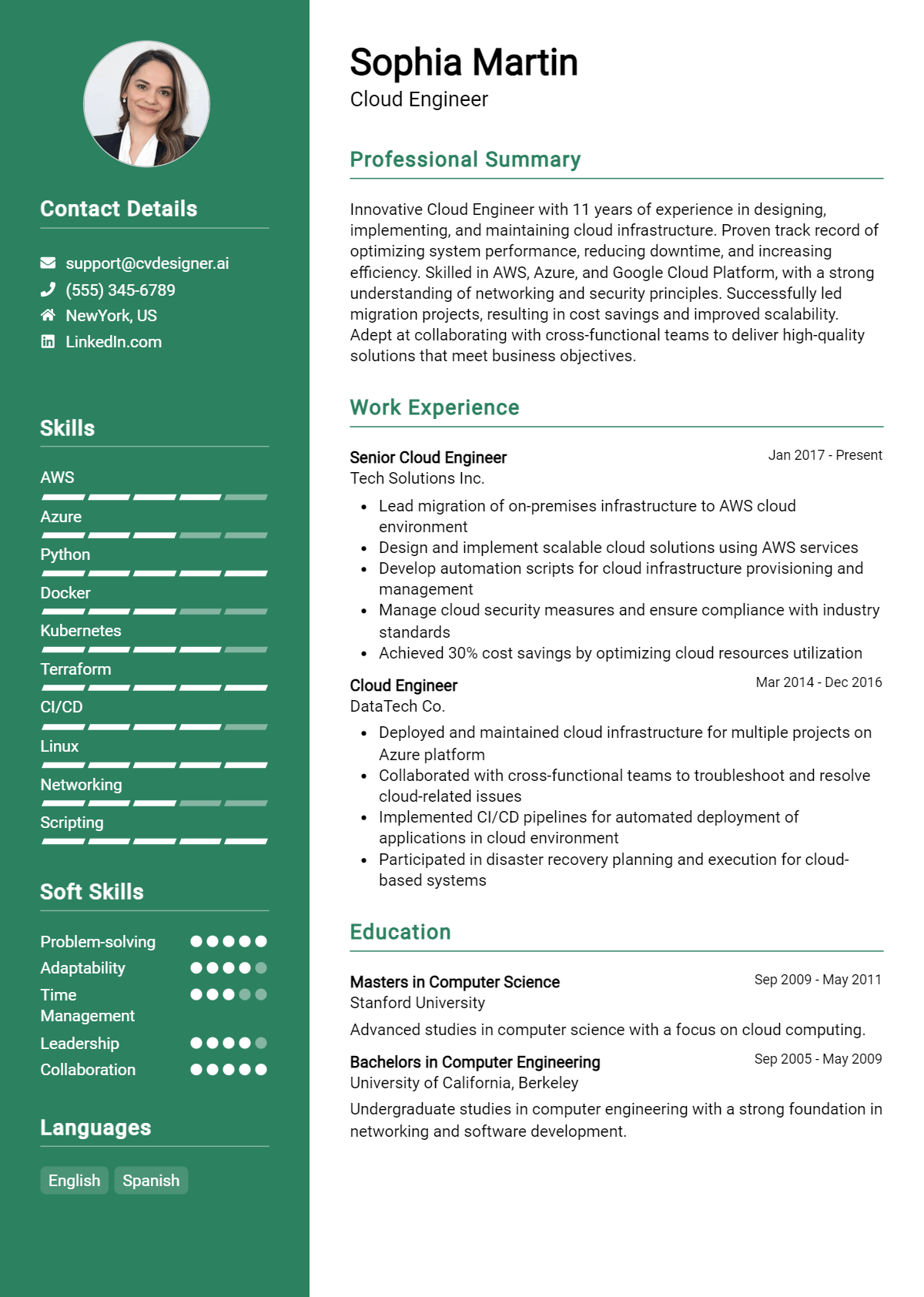 Cloud Engineer Resume Example for 2026: Best Writing Guide Preview