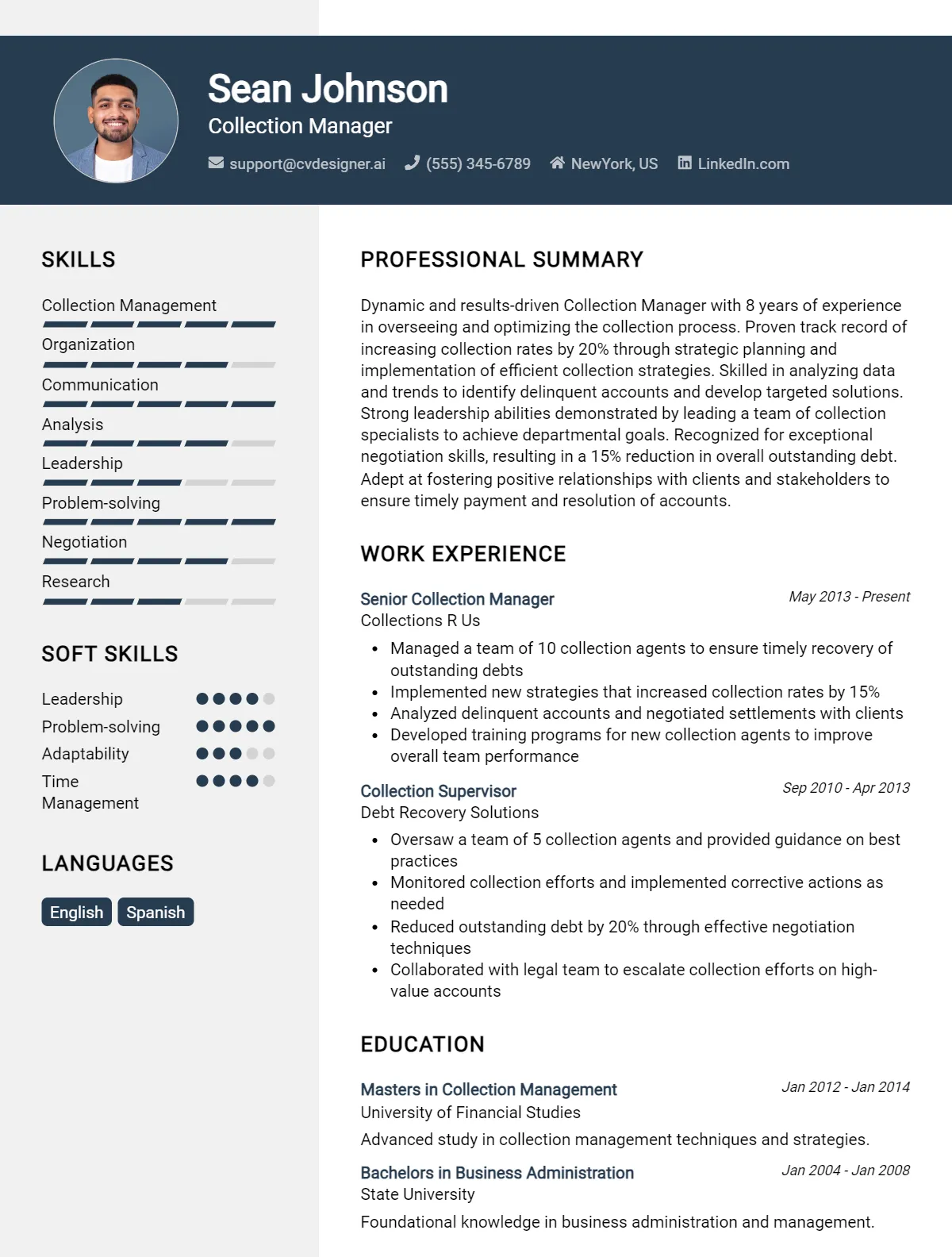 6 Collection Manager CV Examples And Free Templates for 2026 Preview