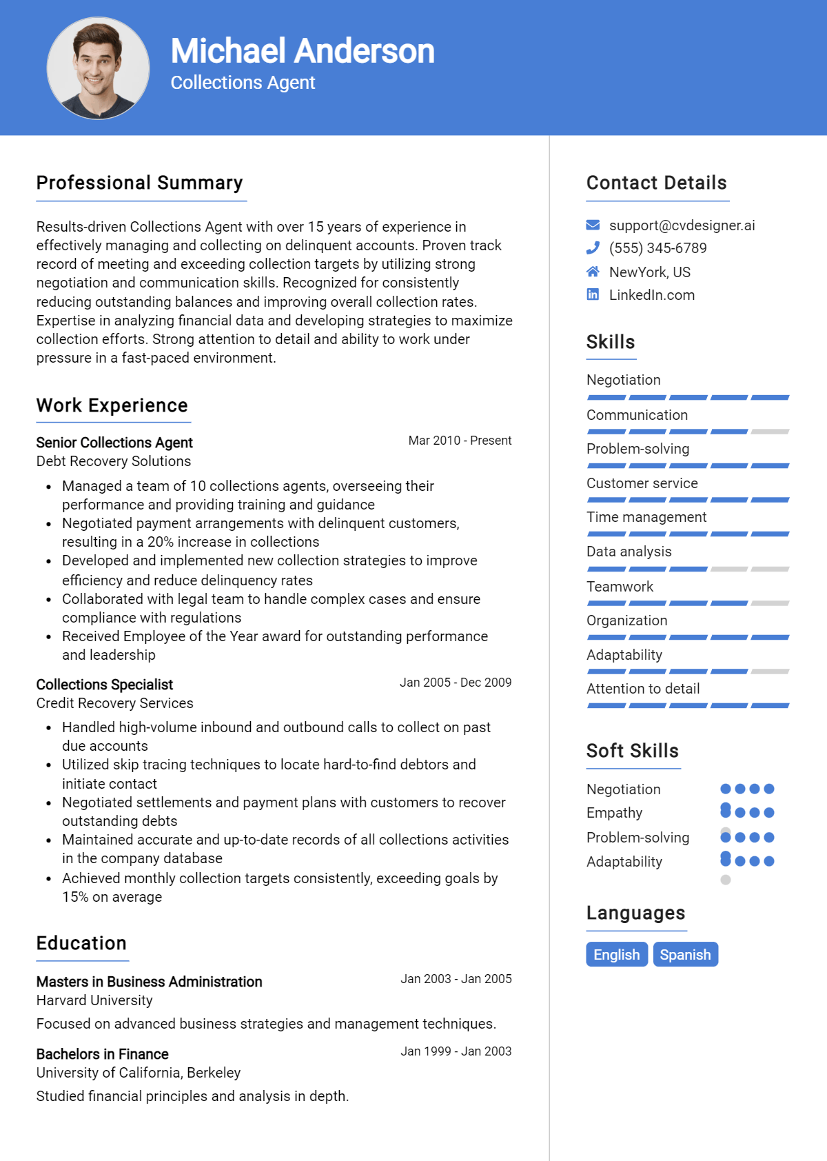 Collections Agent Resume Example for 2026: Tips to Stand Out Preview