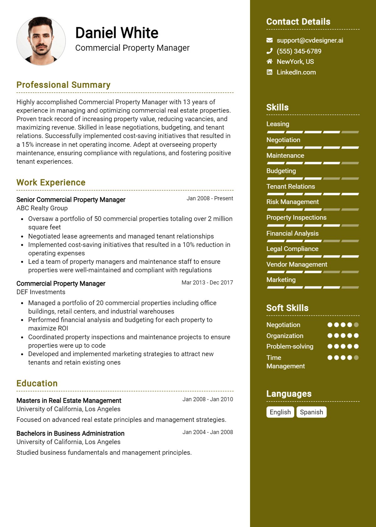 9 Commercial Property Manager Resume Examples for 2026: Expert Tips & Templates Preview