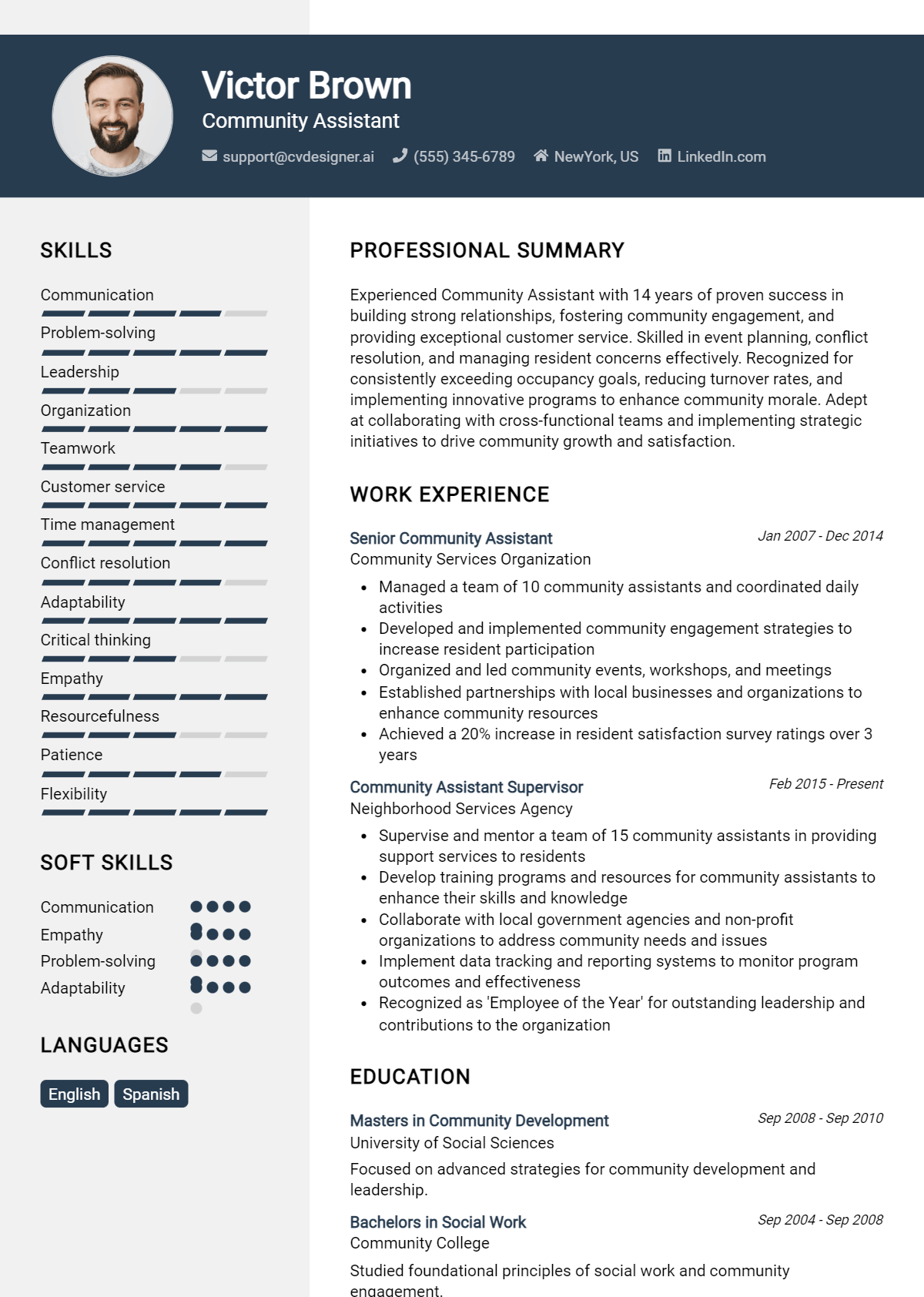 Community Assistant Resume Example for 2026: Best Tips & Templates Preview