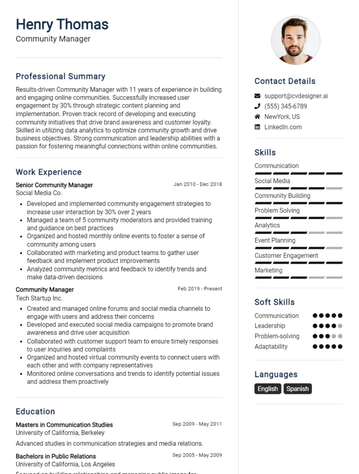 Community Manager CV Example For 2026: Proven Tips & Templates Preview