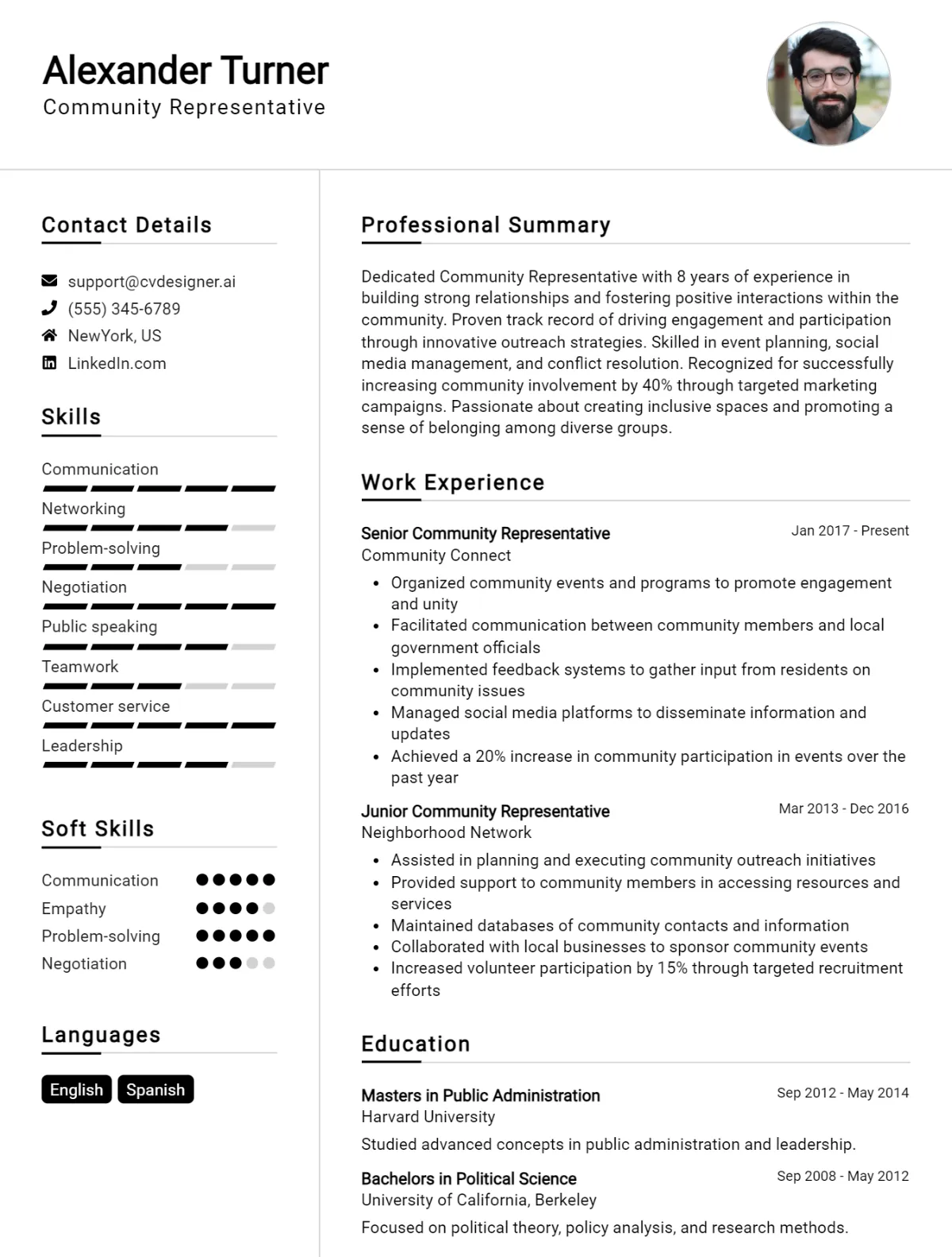 Community Representative CV Example For 2026: Top Tips & Samples Preview