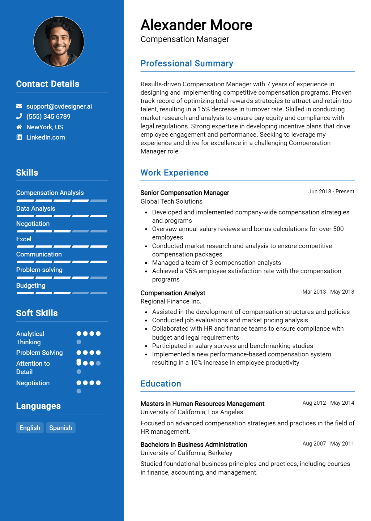 Compensation Manager Resume Example for 2026: Proven Tips & Templates Preview