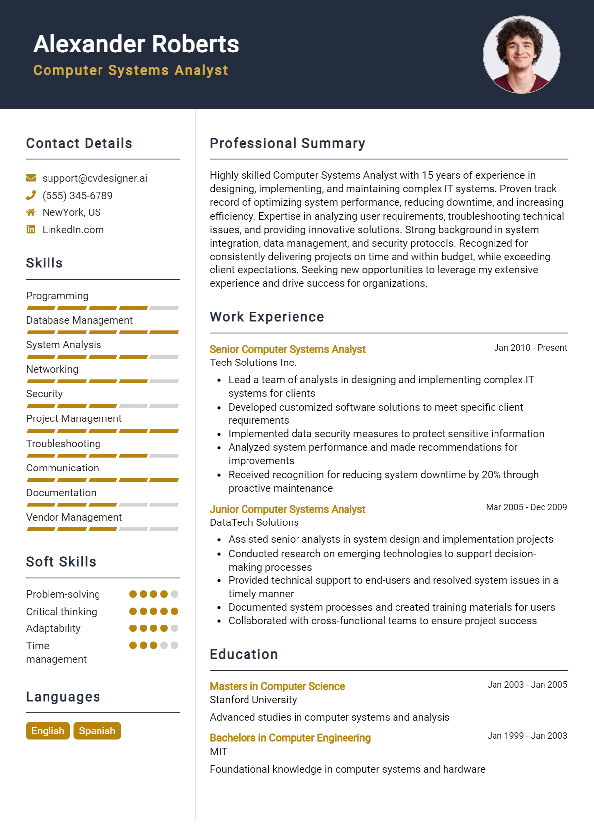16 Computer Systems Analyst Resume Examples And Templates for 2026 Preview
