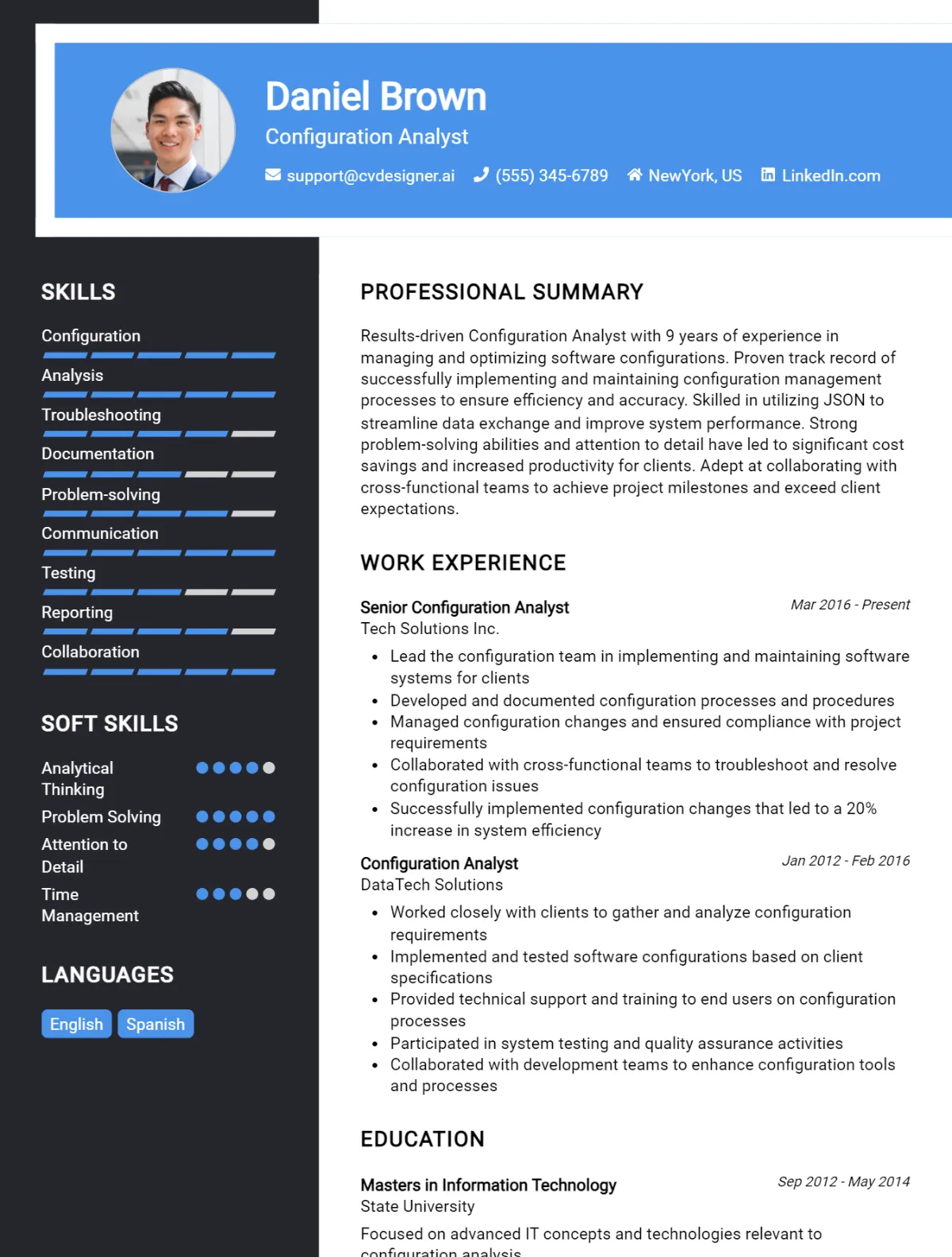 Configuration Analyst CV Example For 2026: How to Craft a Winning CV Preview