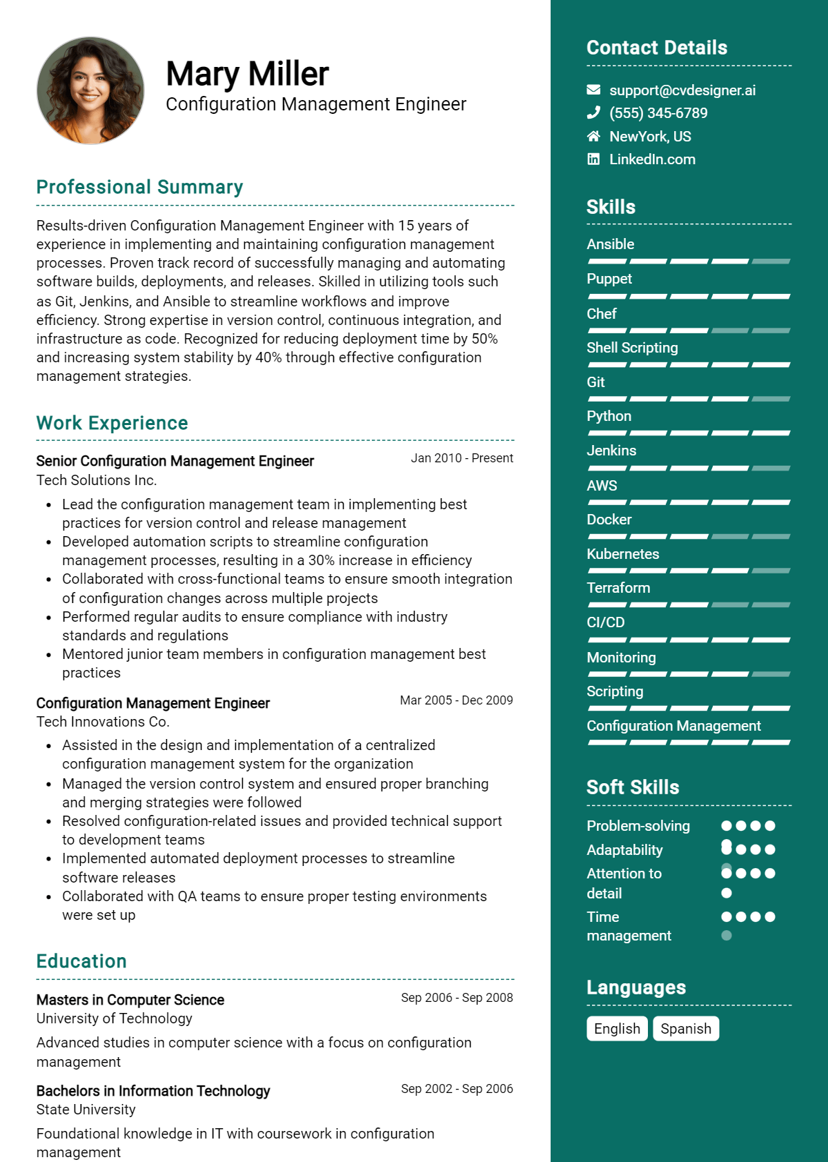 Configuration Management Engineer Resume Example for 2026: Ultimate Guide Preview