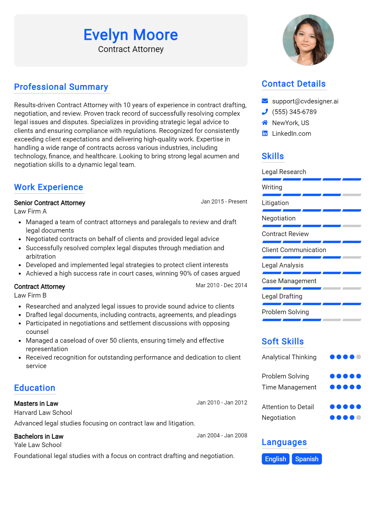 Contract Attorney Resume Example for 2026: Ultimate Guide Preview