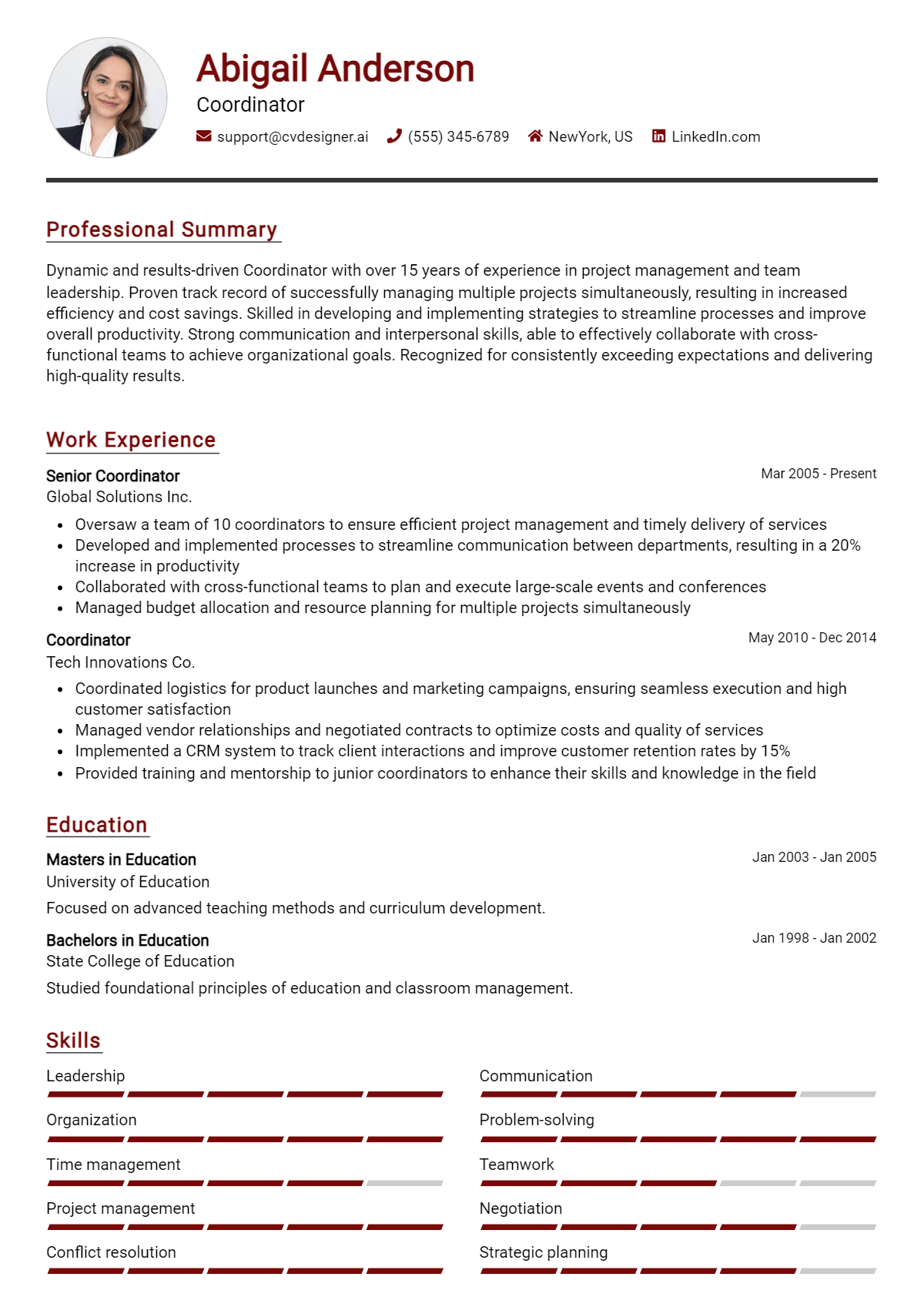 18 Coordinator Resume Examples for 2026: How to Create a Professional CV Preview