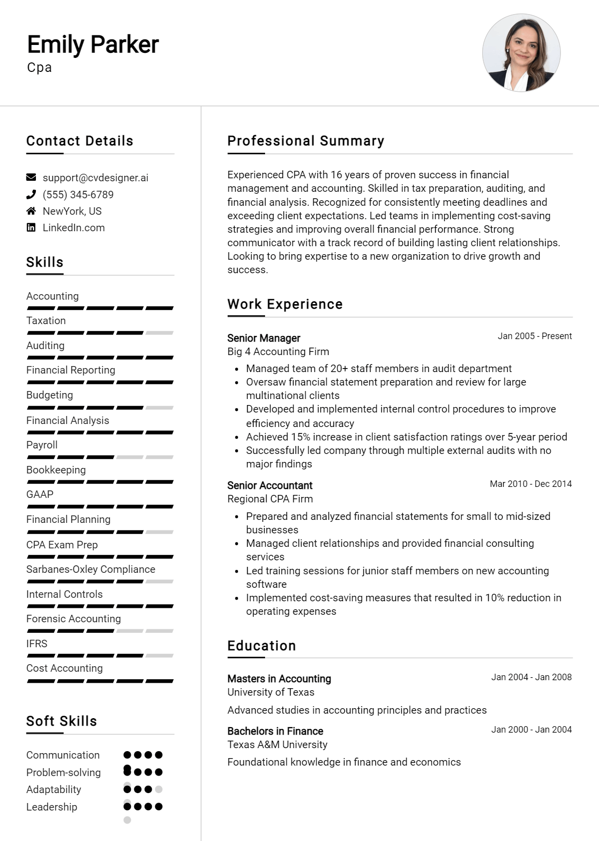 CPA Resume Example for 2026: Best Formatting Tips Preview