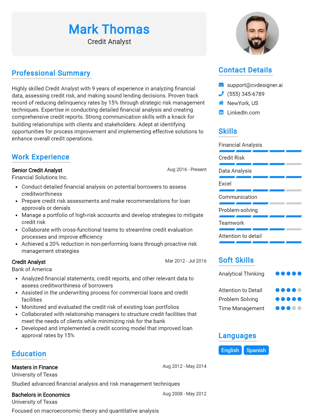 5 Credit Analyst CV Examples and Templates for 2026 Preview