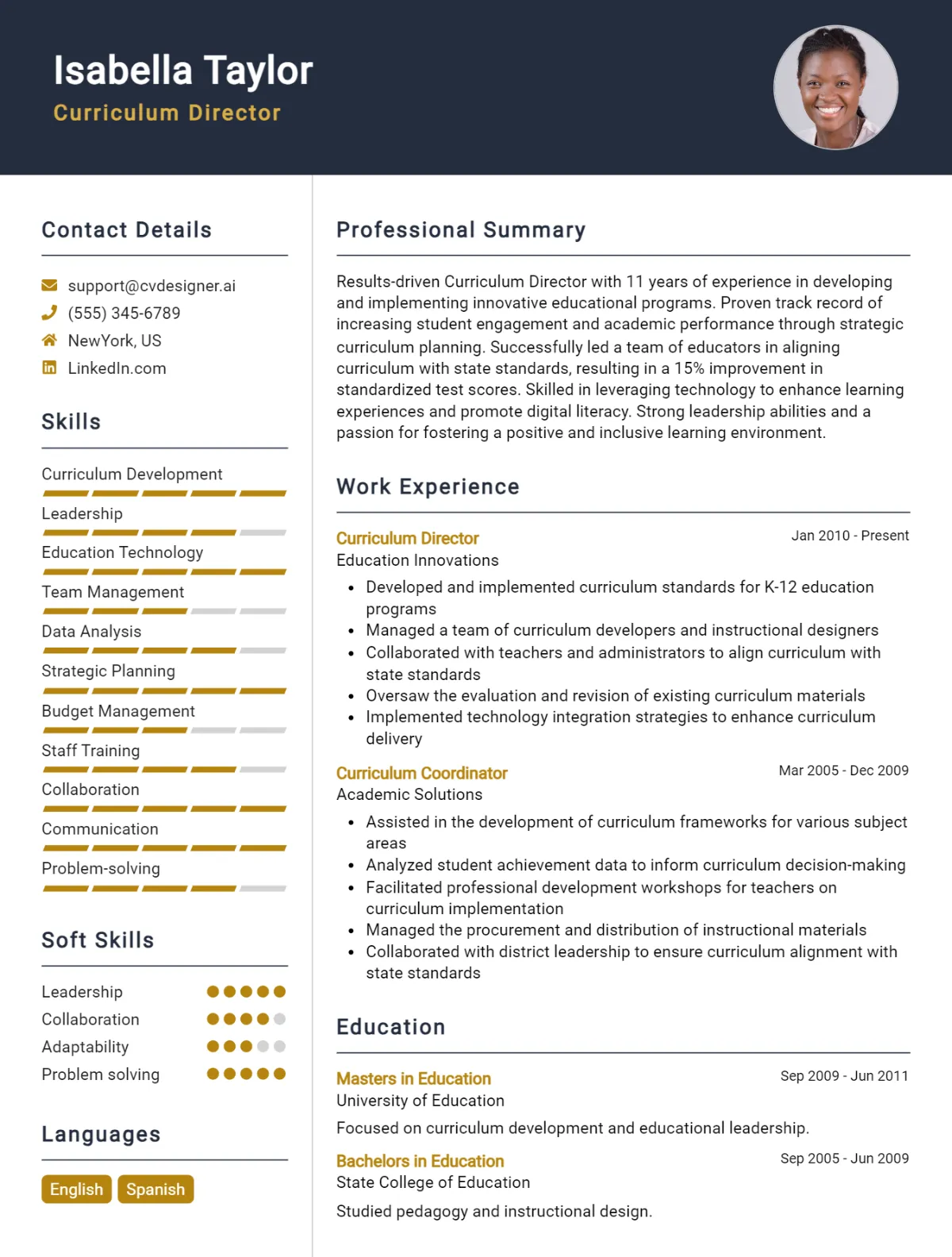 Curriculum Director CV Example For 2026: Proven Tips & Templates Preview