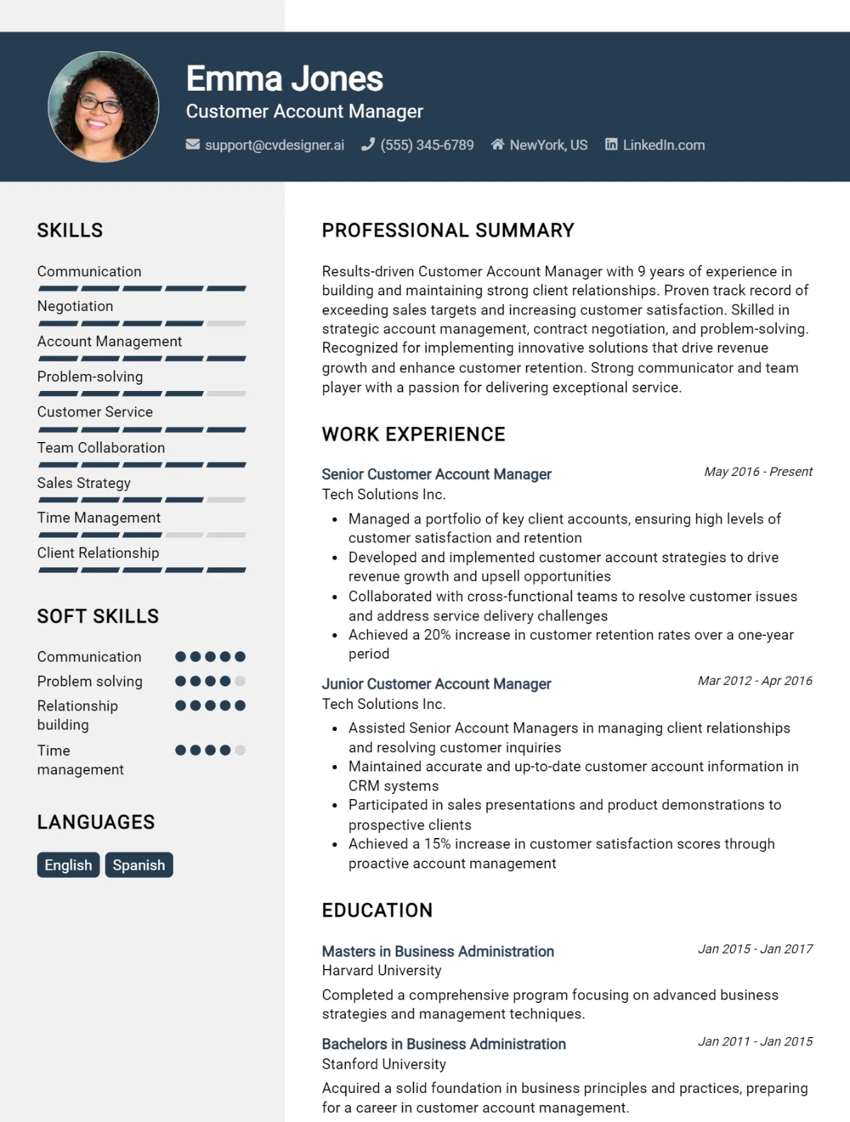 Customer Account Manager CV Example For 2026: Expert Tips & Templates Preview