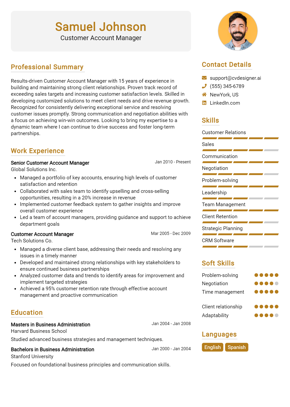 9 Customer Account Manager Resume Examples for 2026: Expert Tips Preview