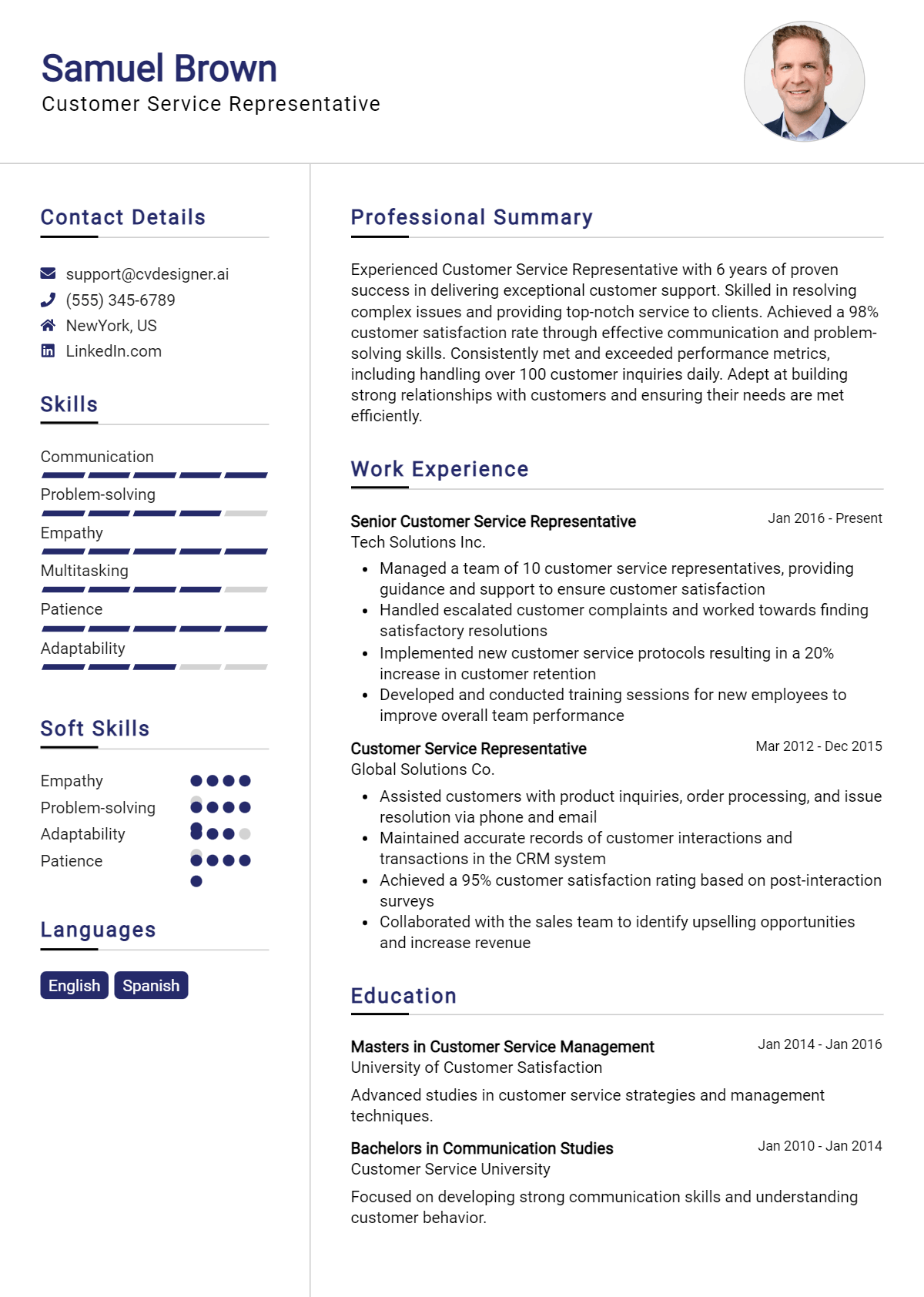 9 Customer Service Representative Resume Examples And Templates for 2026 Preview