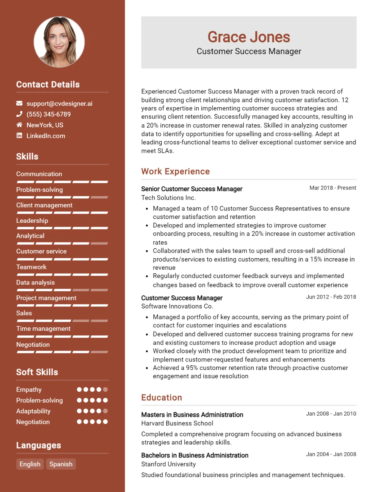 15 Customer Success Manager CV Examples And Templates For 2026 Preview
