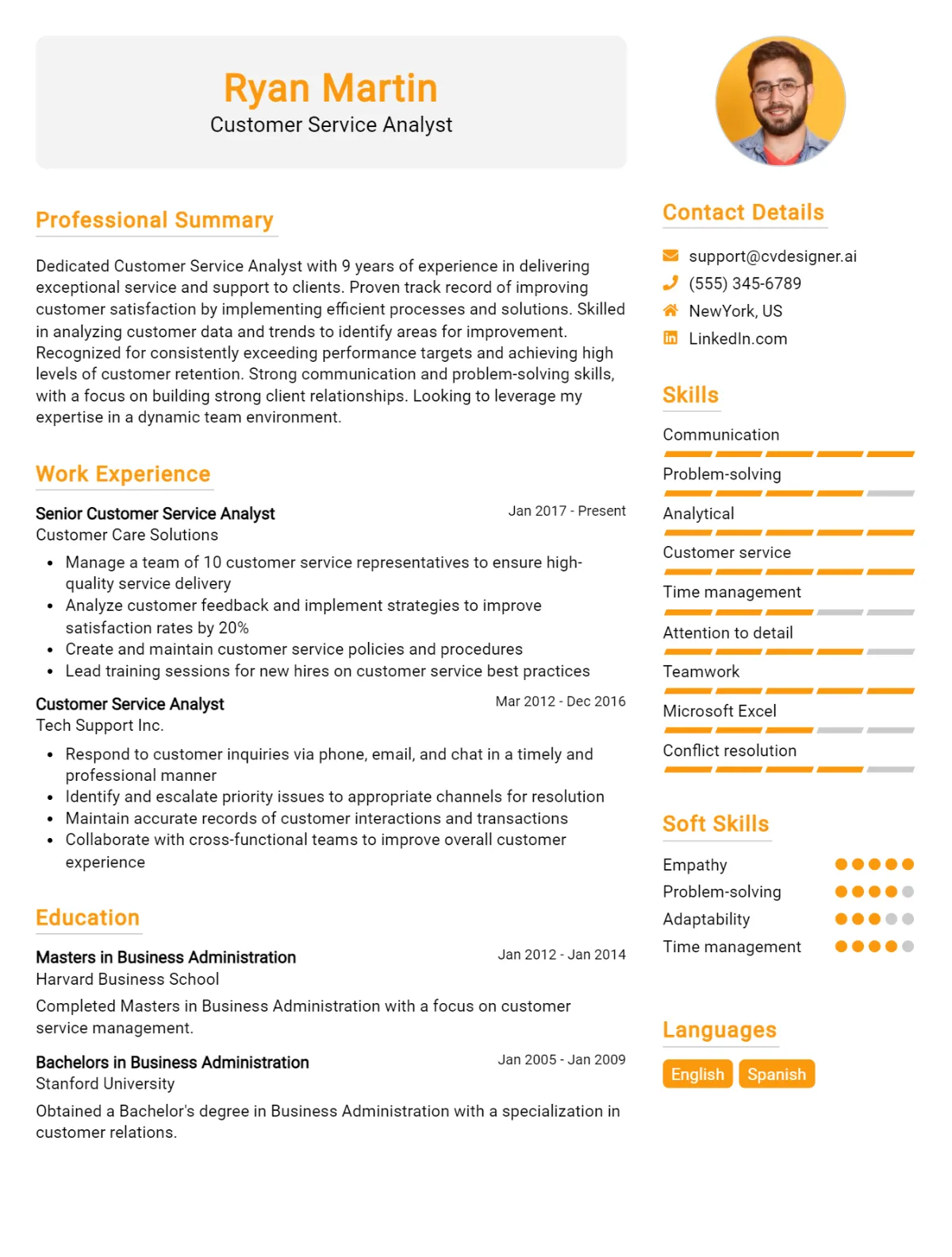 14 Customer Service Analyst CV Examples And Templates For 2026 Preview