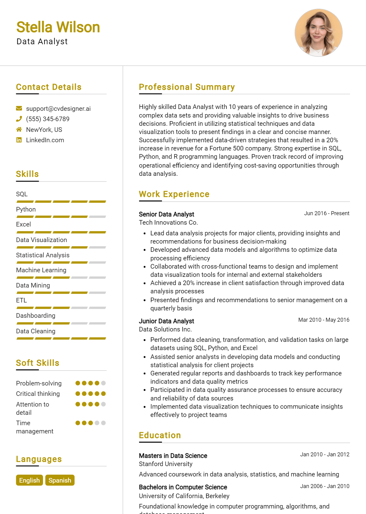 10 Data Analyst Resume Examples for 2026: Free Templates Preview