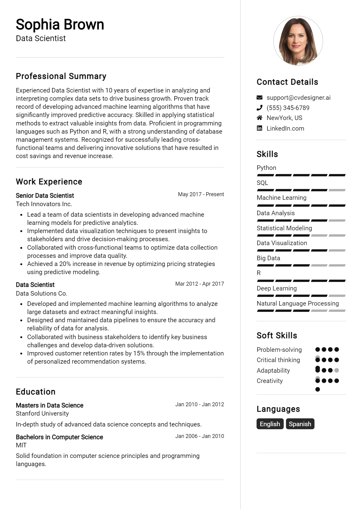 10 Data Scientist Resume Examples for 2026: Top CV Skills Preview