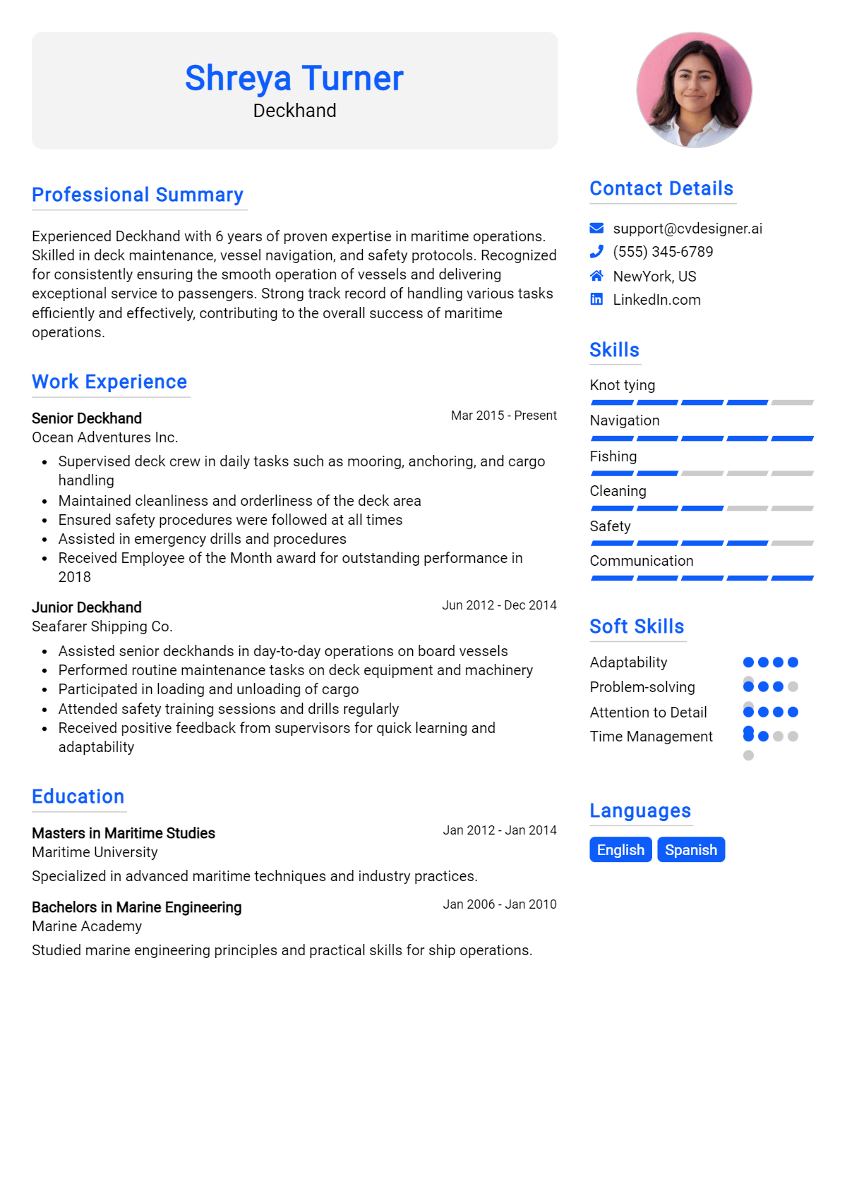 Deckhand Resume Example for 2026: Expert Tips & Templates Preview