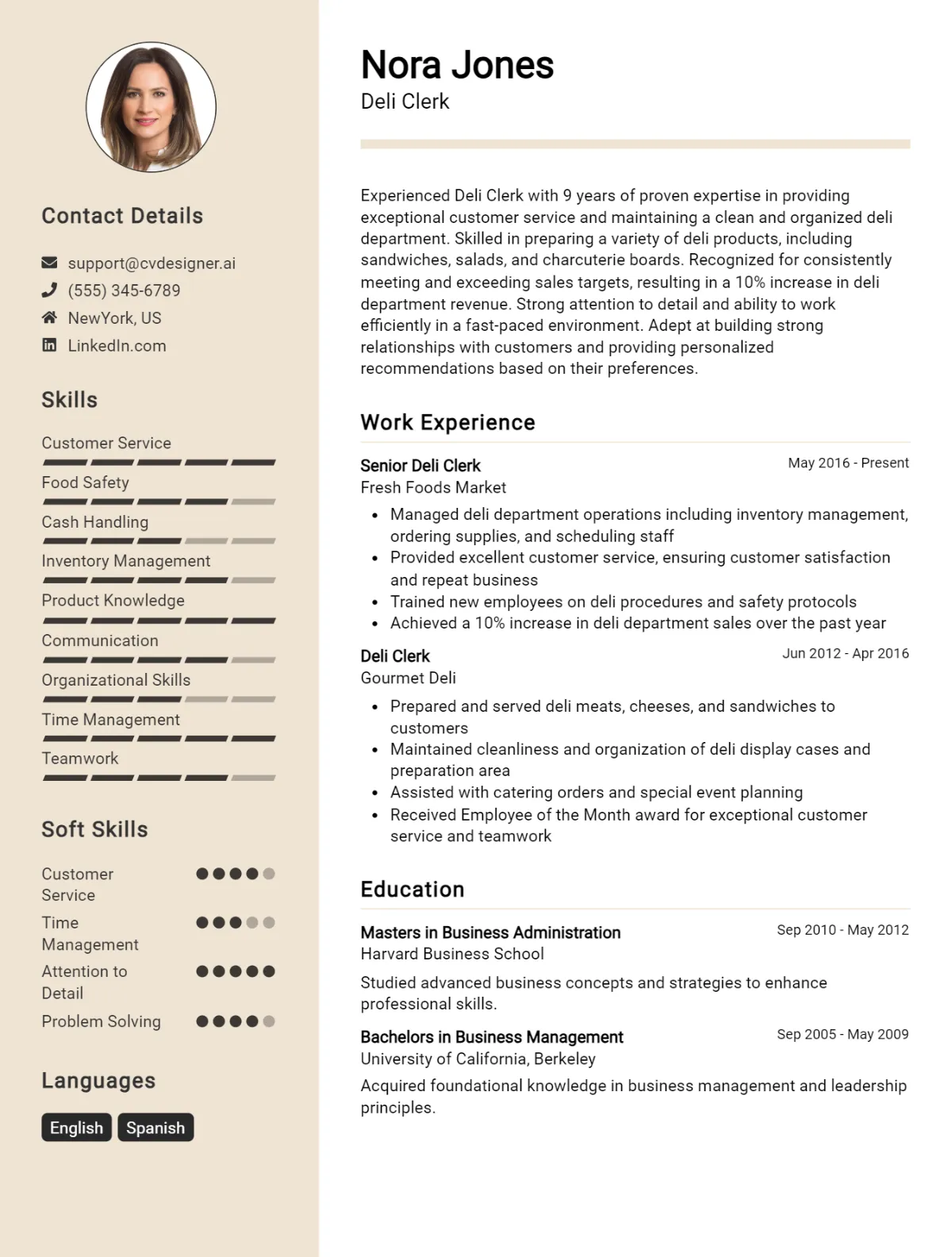 Deli Clerk CV Example For 2026: How to Craft a Winning CV Preview