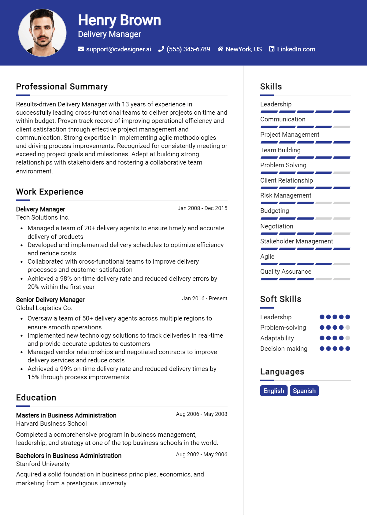 6 Delivery Manager Resume Examples for 2026: Free Guide Preview