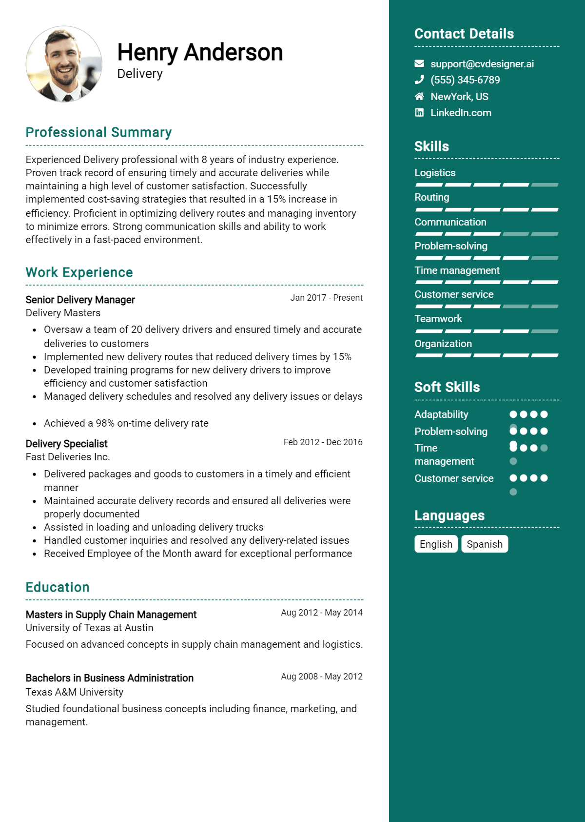 Delivery Resume Example for 2026: Proven Tips & Templates Preview