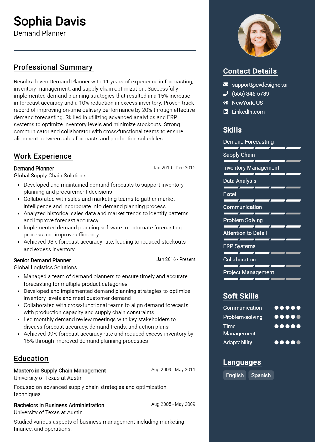 Demand Planner Resume Example for 2026: Tips to Stand Out Preview