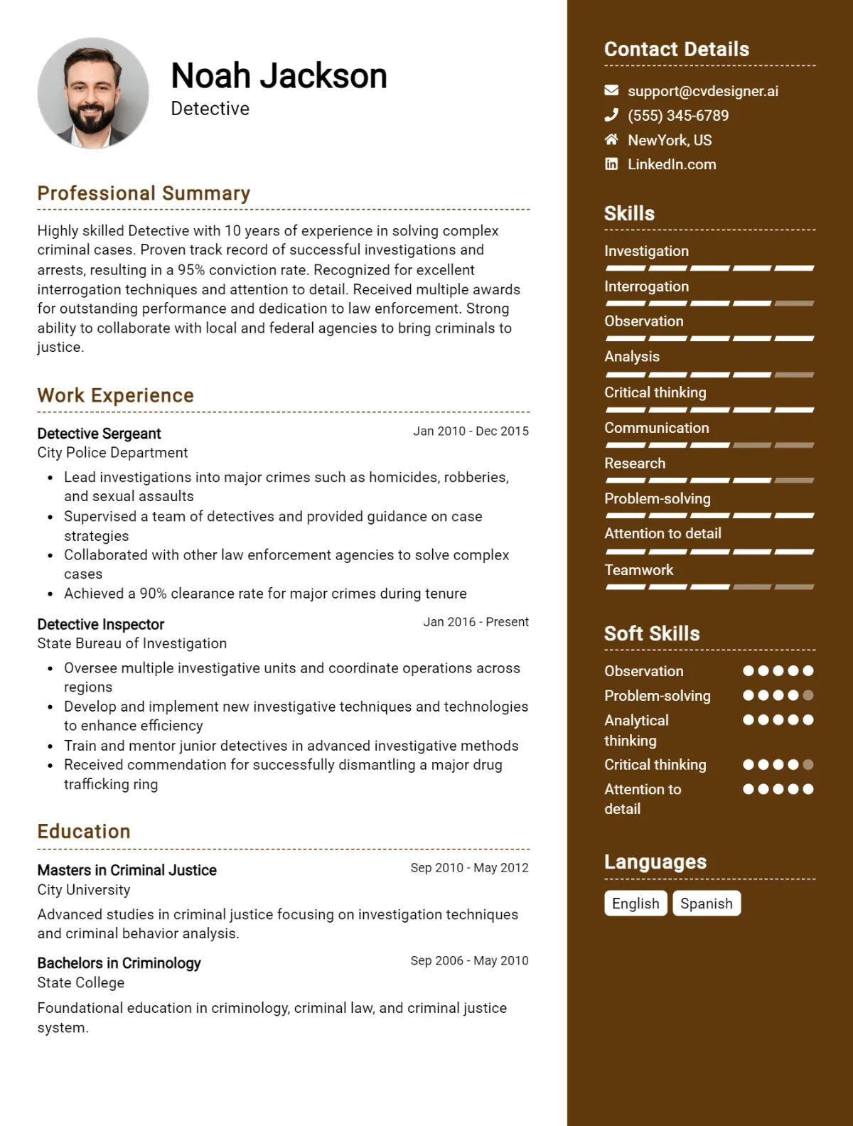 Detective CV Example For 2026: Top Tips & Samples Preview