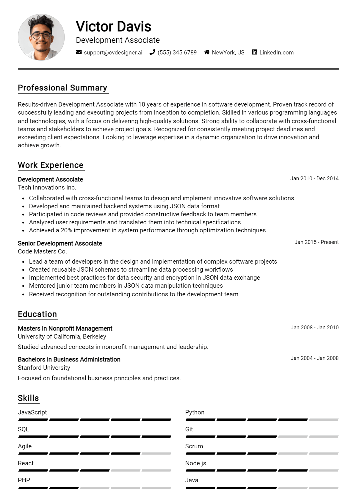 Development Associate Resume Example for 2026: How to Craft a Winning CV Preview