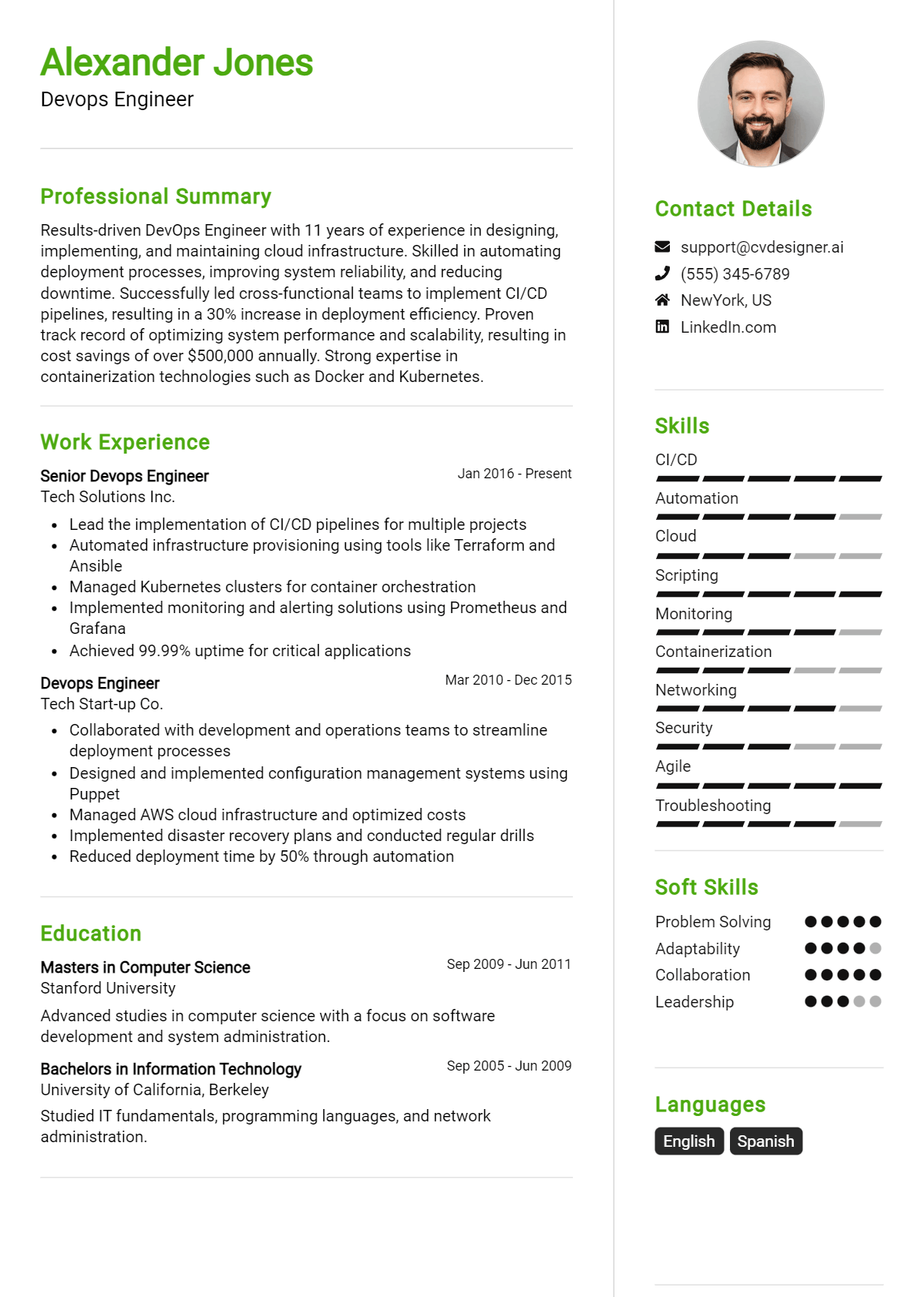 DevOps Engineer Resume Example for 2026: Free Guide Preview