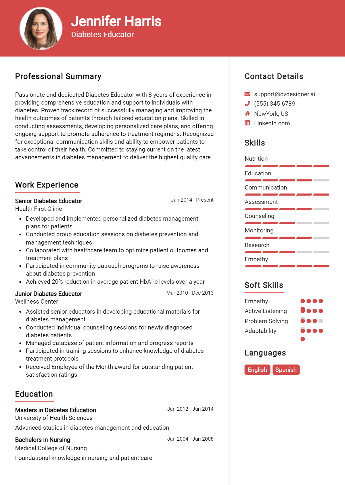 Diabetes Educator Resume Example for 2026: Proven Tips & Templates Preview