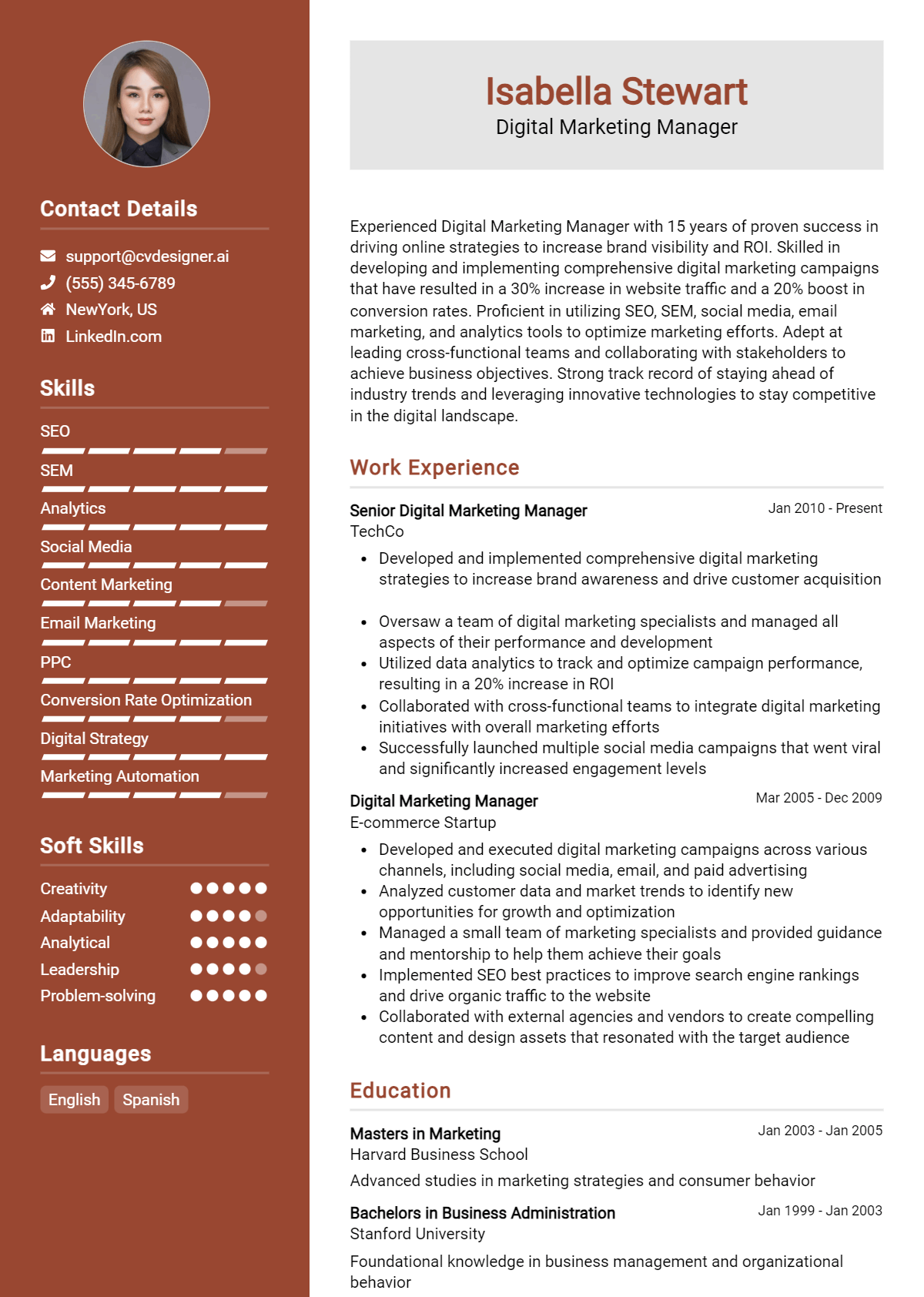 14 Digital Marketing Manager Resume Examples for 2026: Tips to Stand Out Preview