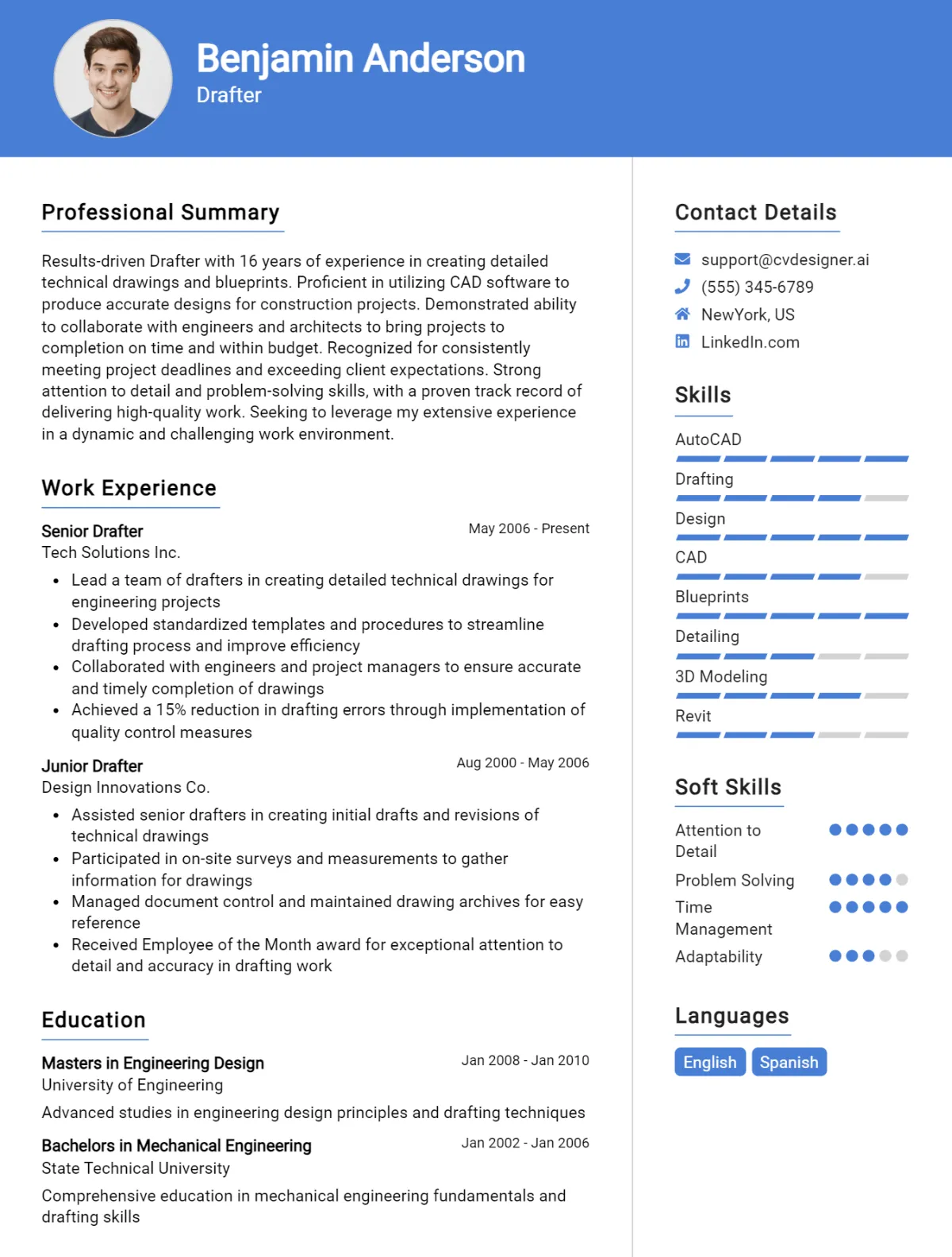 Drafter CV Example For 2026: Top Tips & Samples Preview
