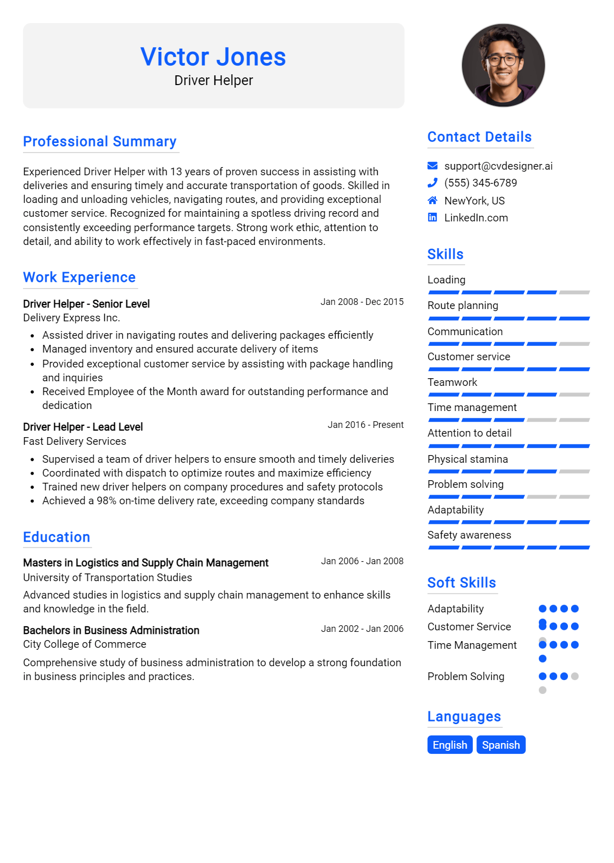 18 Driver Helper Resume Examples for 2026: Best Formatting Tips Preview
