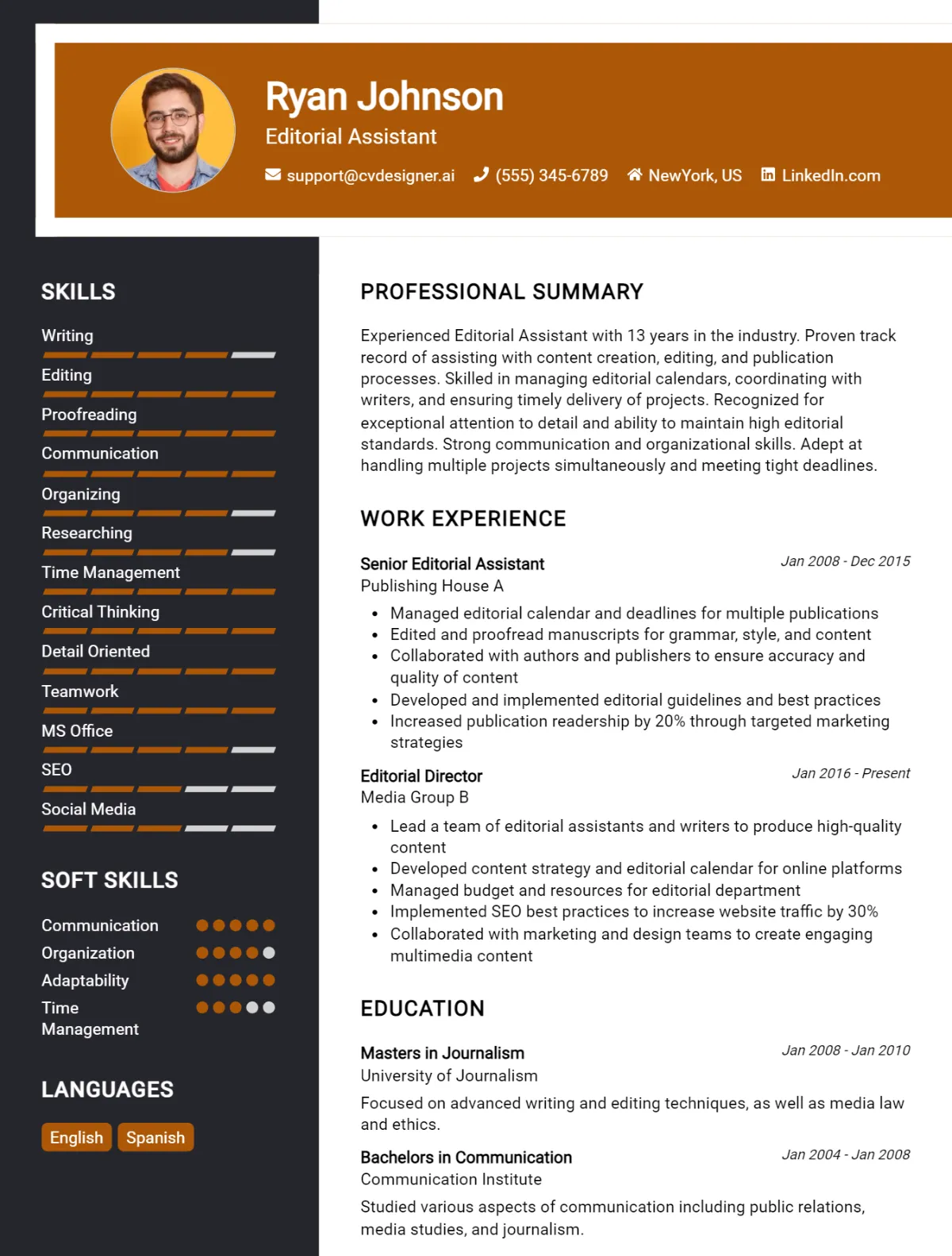 Editorial Assistant CV Example For 2026: Top Tips & Samples Preview