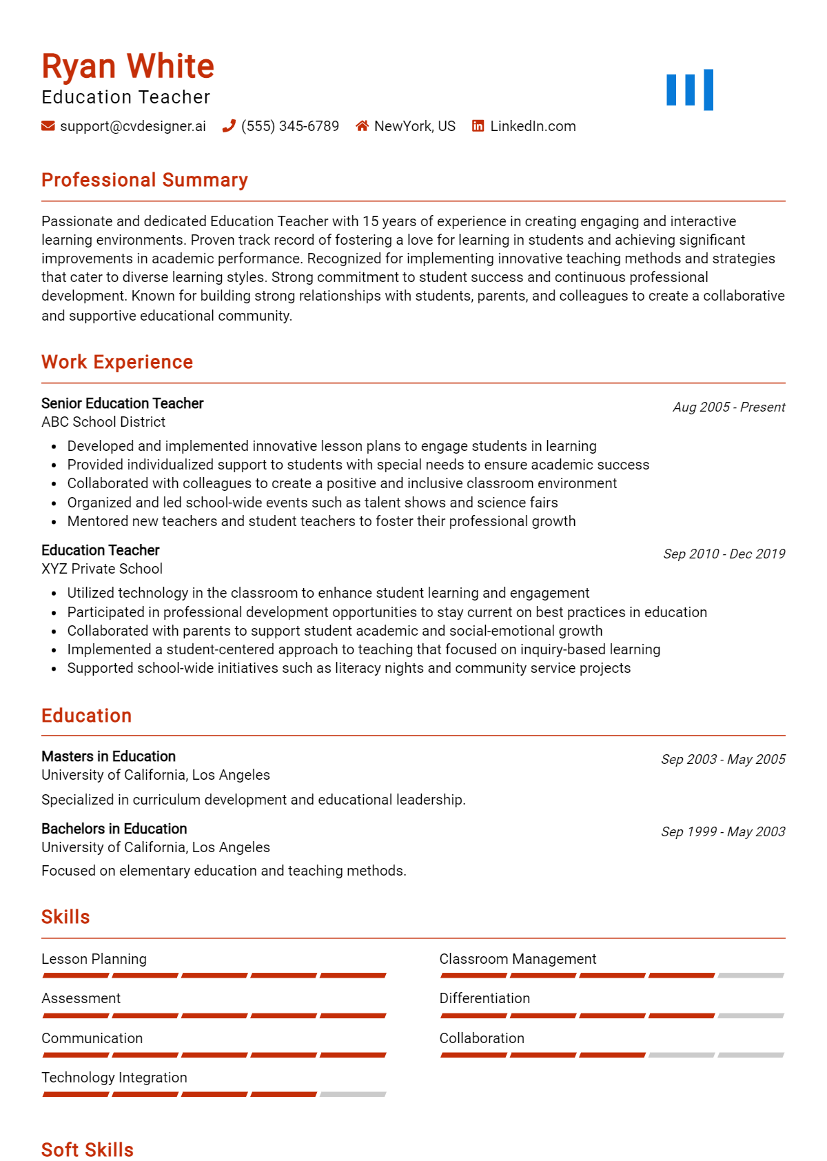 Education Teacher Resume Example for 2026: Ultimate Guide Preview